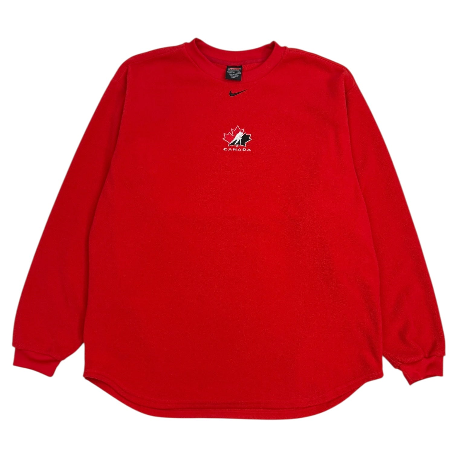 Vintage Nike Team Canada Centre Swoosh Fleece Red