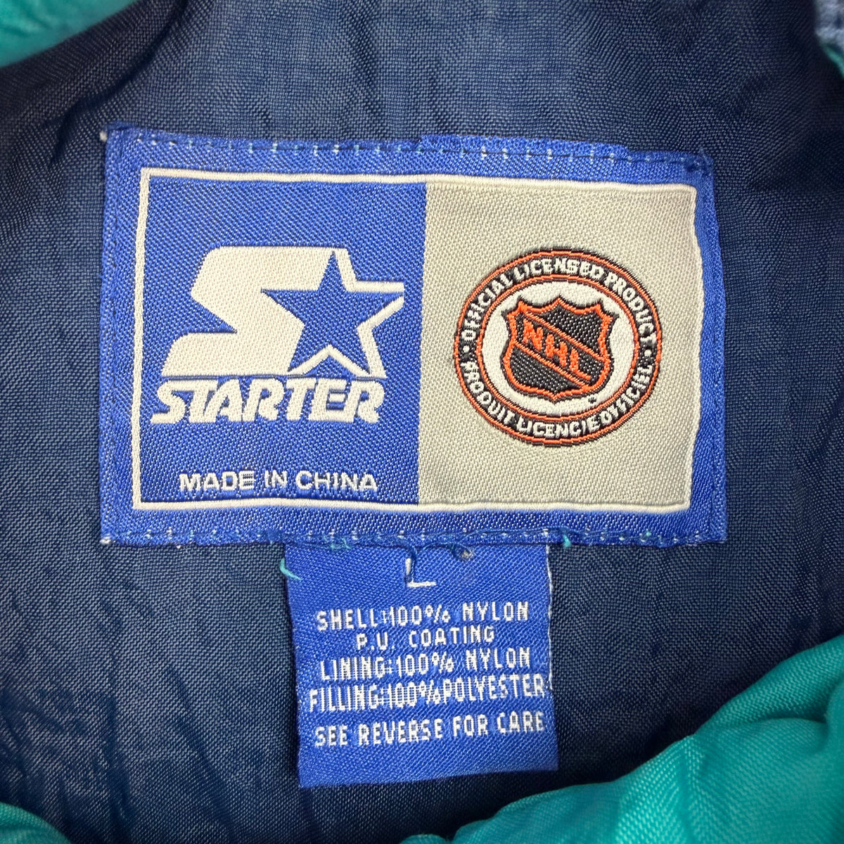 Vintage Youth Starter New York Islanders Quarter Zip Jacket Blue/Teal