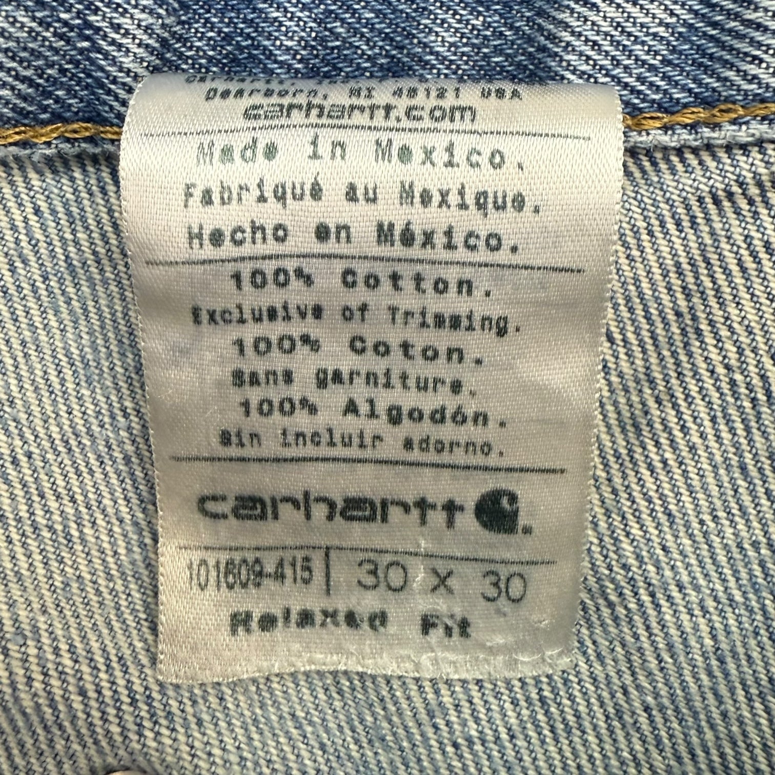 Vintage Carhartt Denim Double Knee Pants Medium Wash