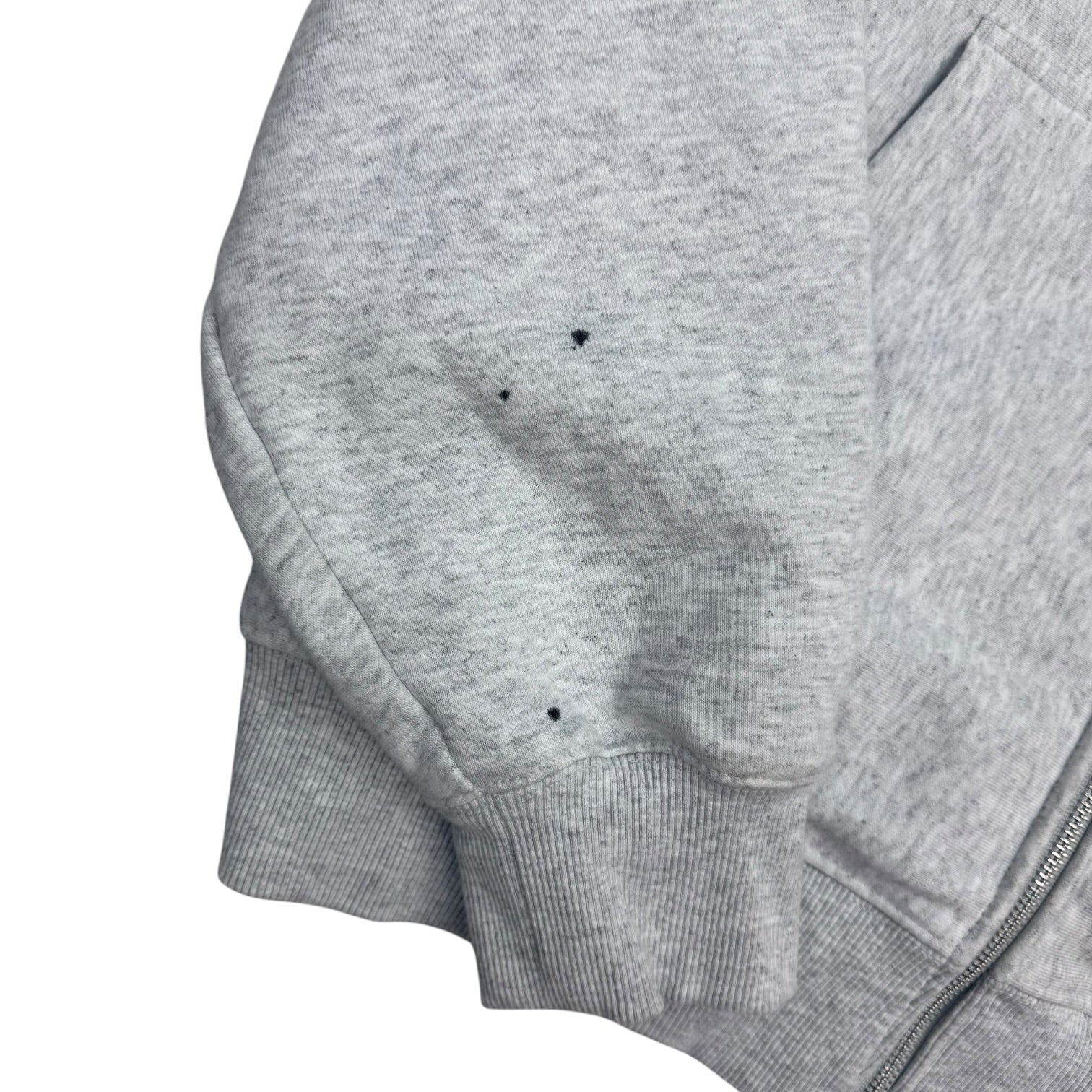 Stussy Superior Quality Zip Up Hoodie Ash Grey