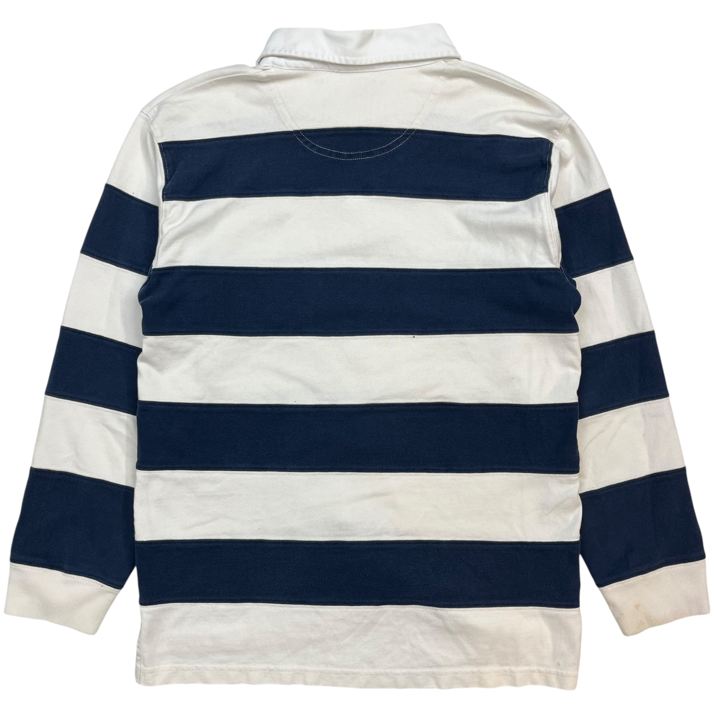 Vintage Polo Ralph Lauren Rugby Shirt White/Navy Blue