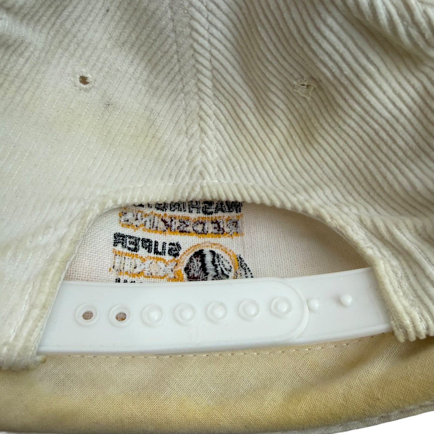 Vintage Washington Redskins Super Bowl XXII Champs Corduroy Hat White