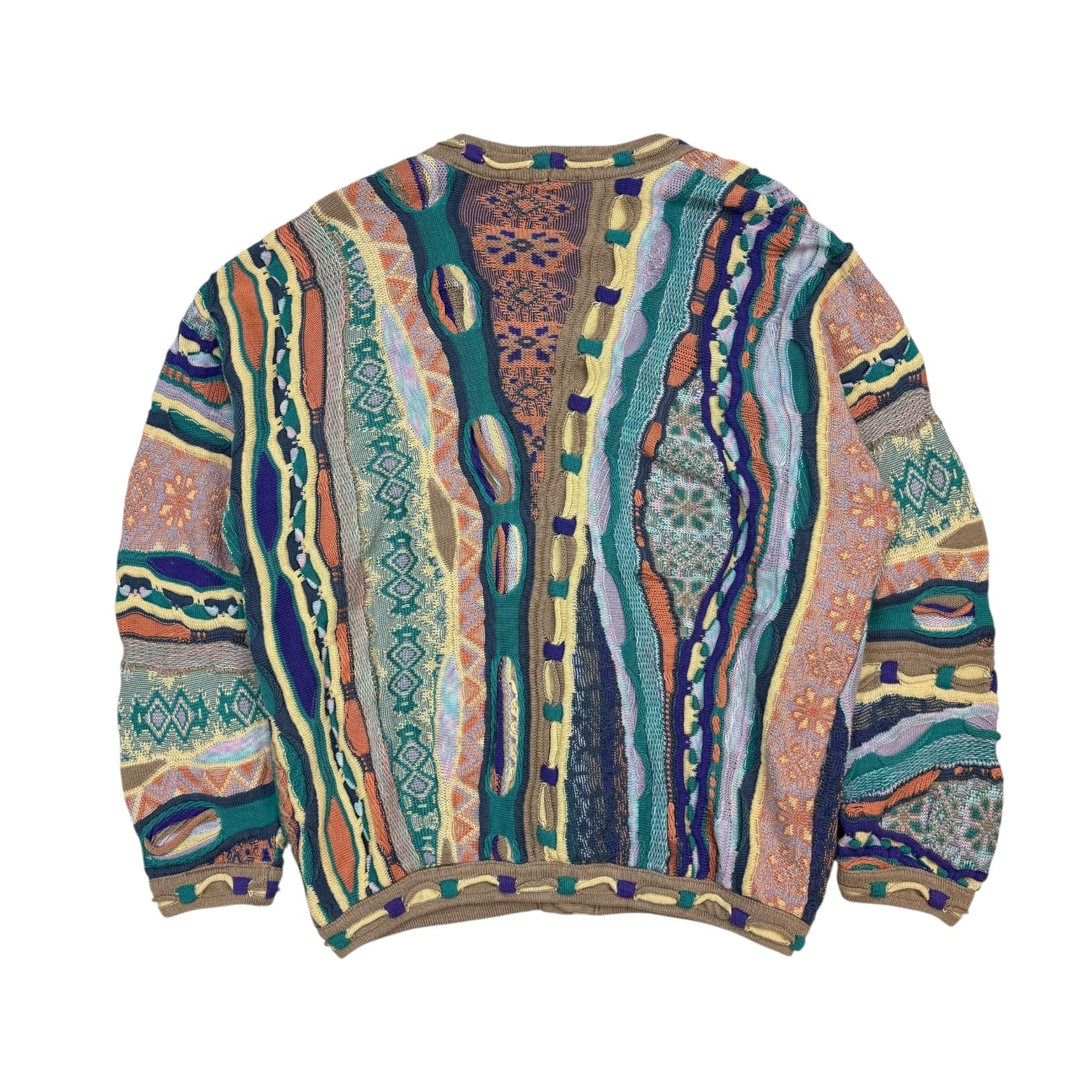 Vintage Tundra Cable Knit Cardigan Multicolour