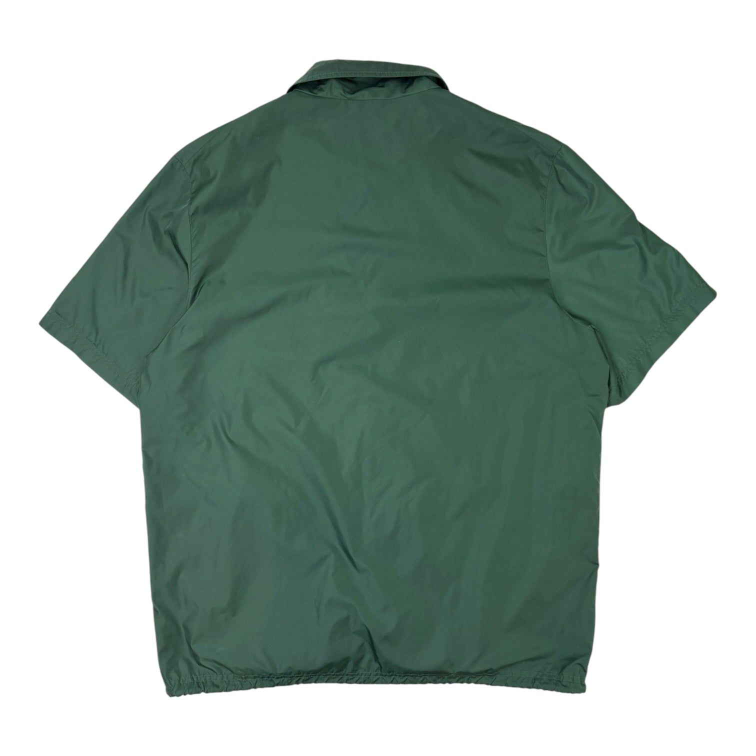 Acne Studios Nylon Coach Button Snap Shirt Green