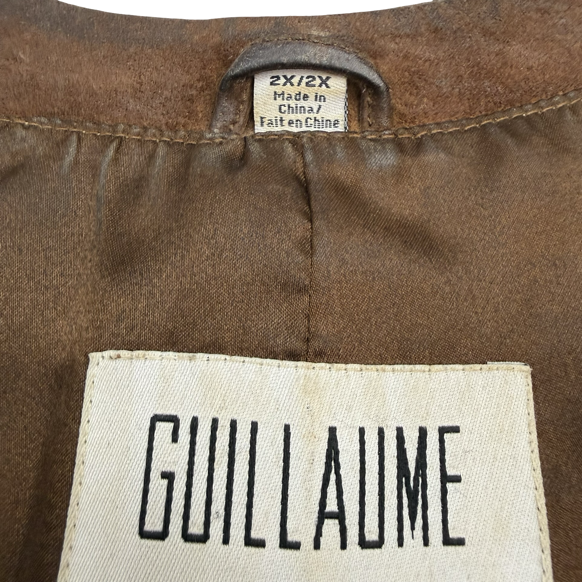 (W) Vintage Guillaume Leather Jacket Brown