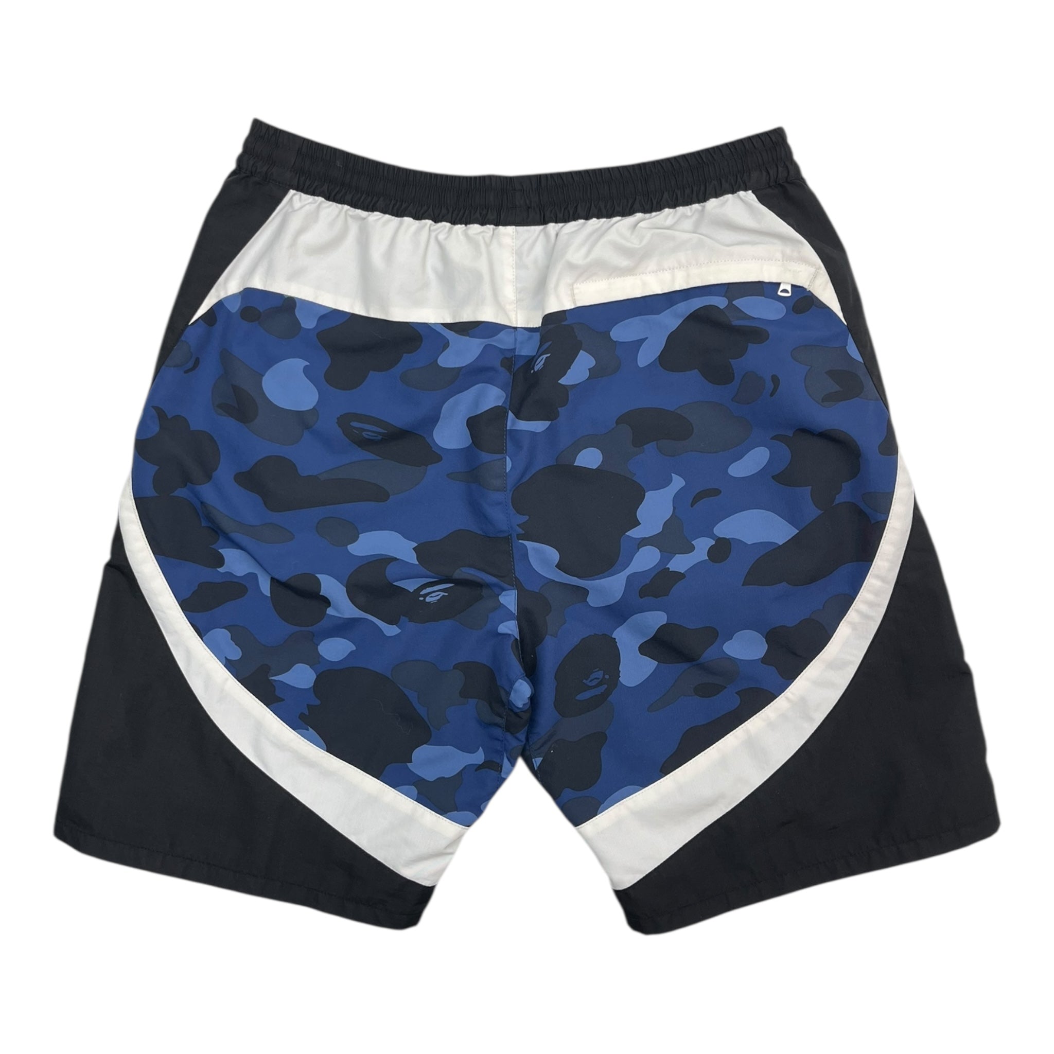 Bape Color Camo Color Block Shorts Blue