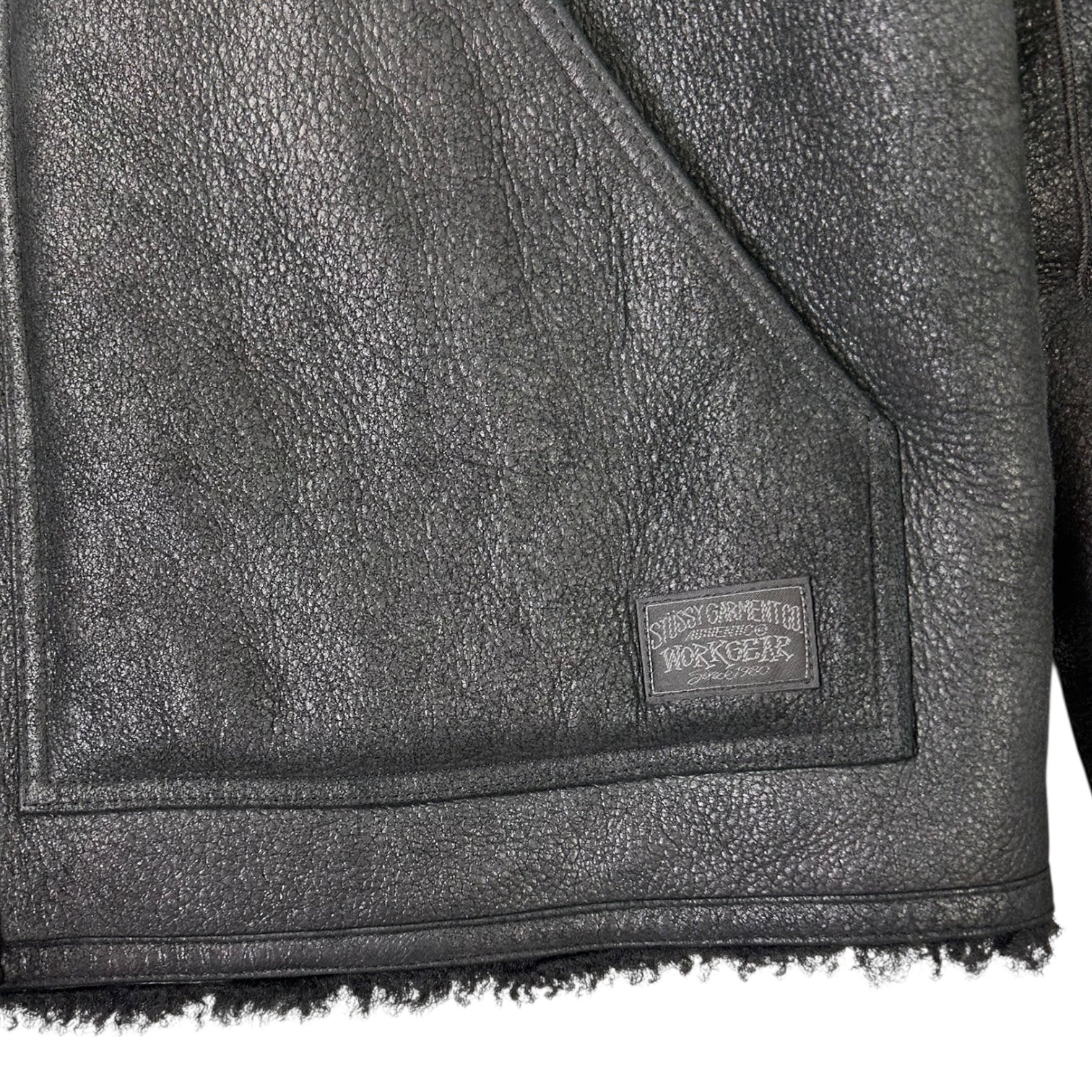 Stussy Shearling Reversible Bomber Jacket Black