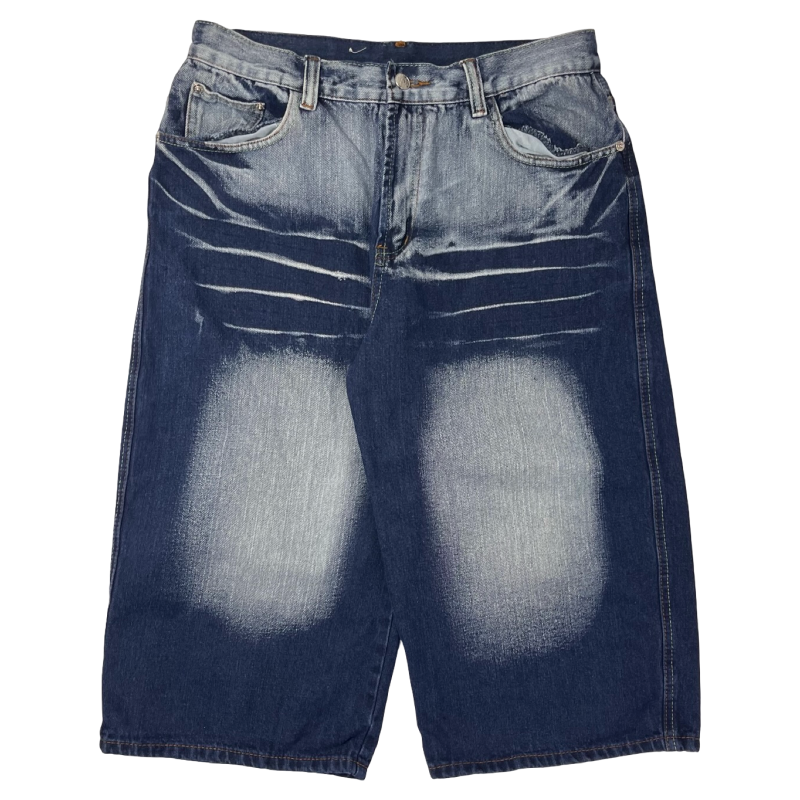 Vintage Y2K Cyber Embroidered Denim Shorts