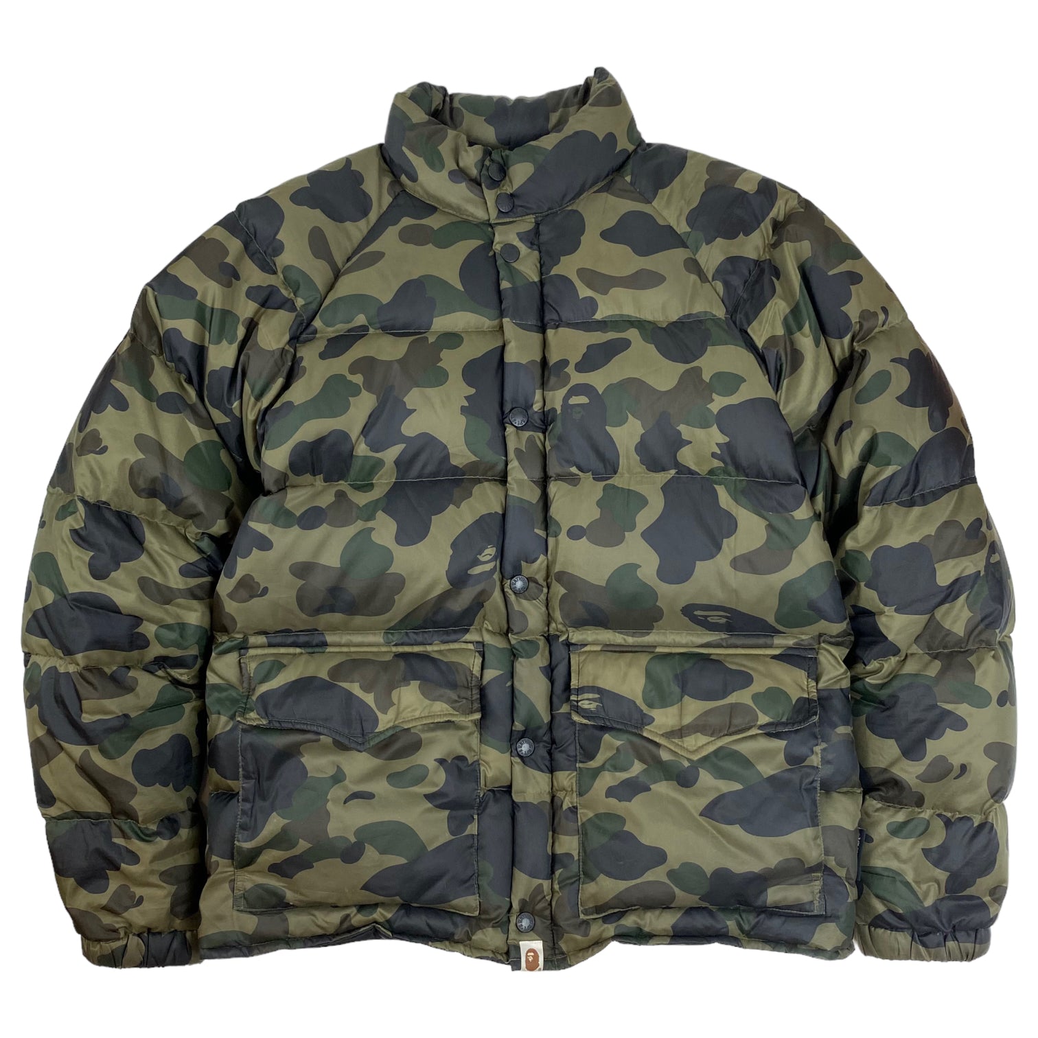 Bape Camo Puffer Jacket Green