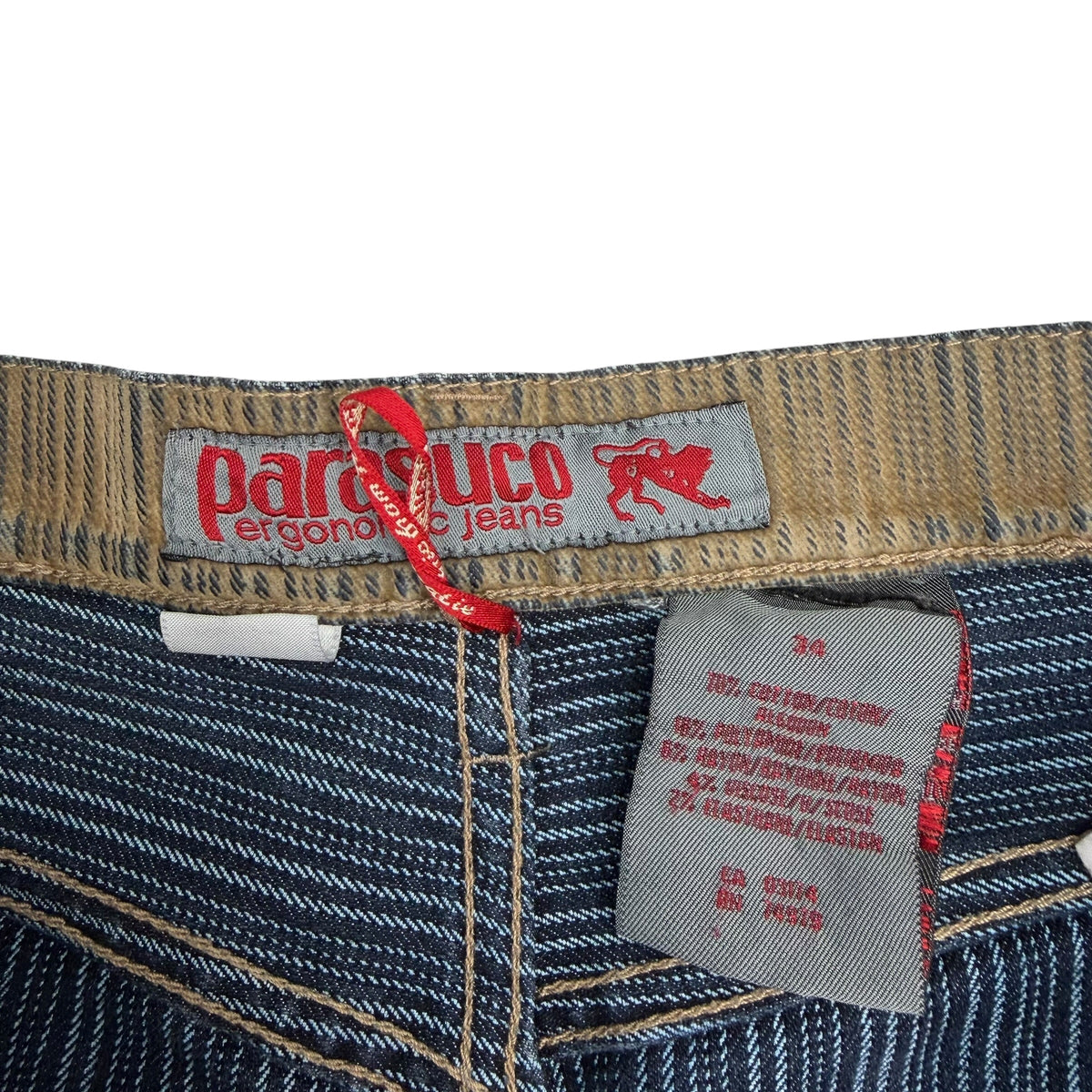 Vintage Parasuco Pinstripe Sandwash Denim Jeans Silver