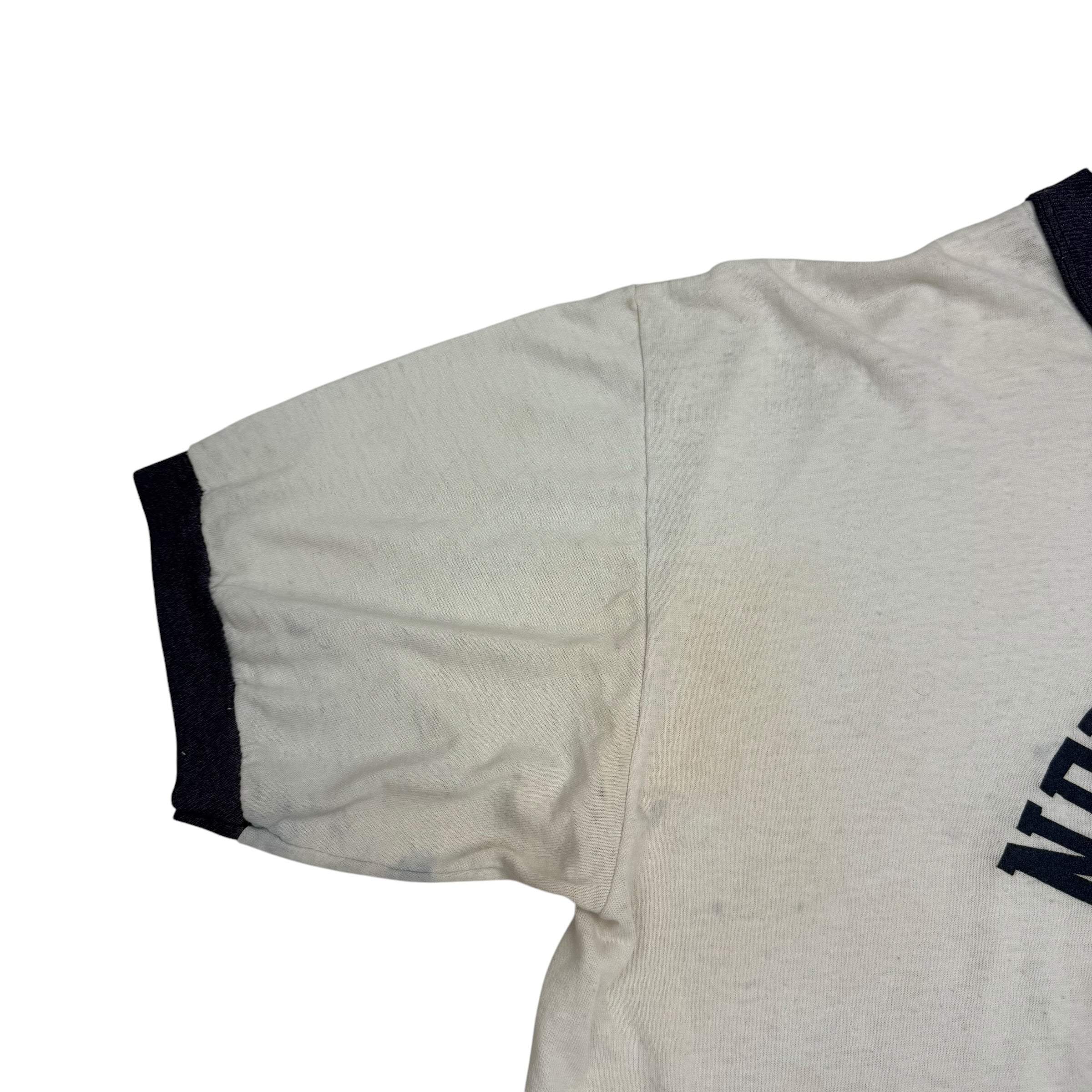 Vintage New York State Baseball Championships Ringer Tee White