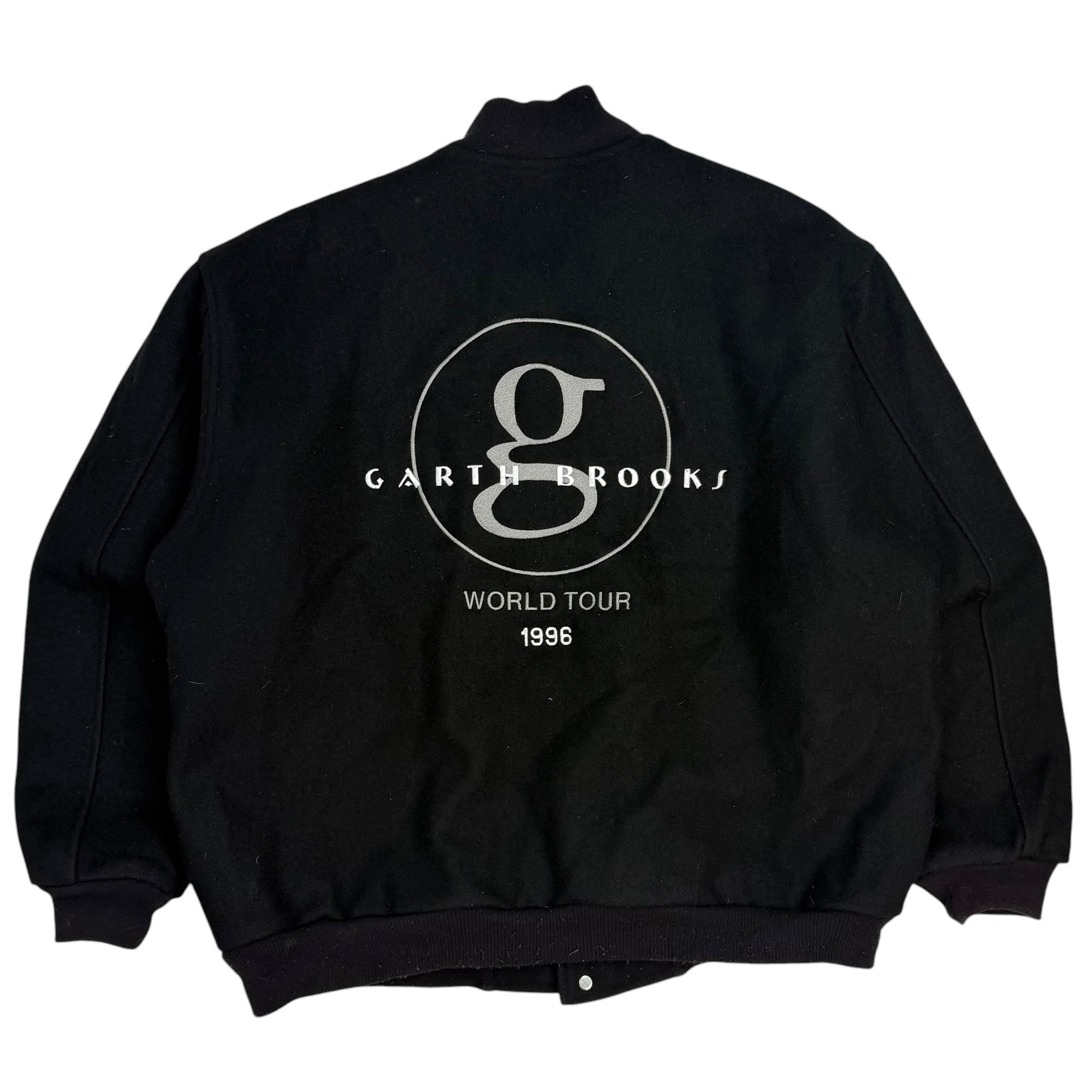 1996 Garth Brooks World Tour Varsity Jacket Black