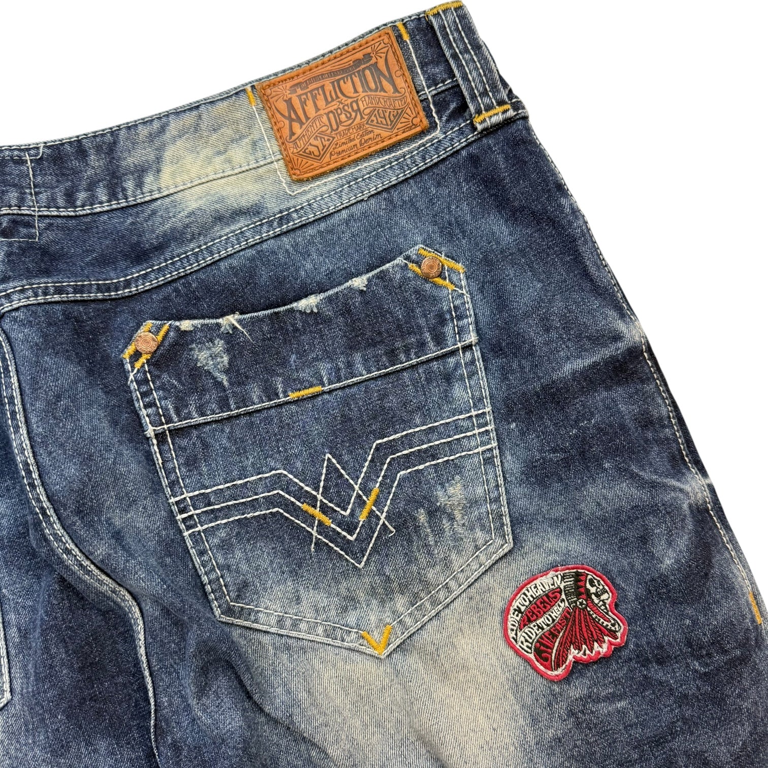 Vintage Y2K Affliction Denim Pants Medium Wash