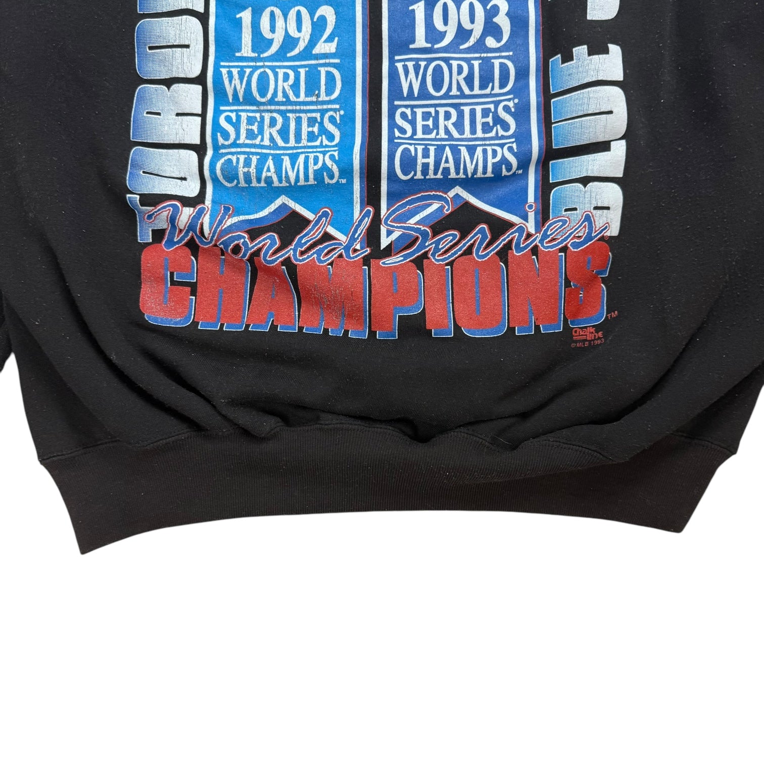 1993 Toronto Blue Jays Repeat Champions Crewneck Black