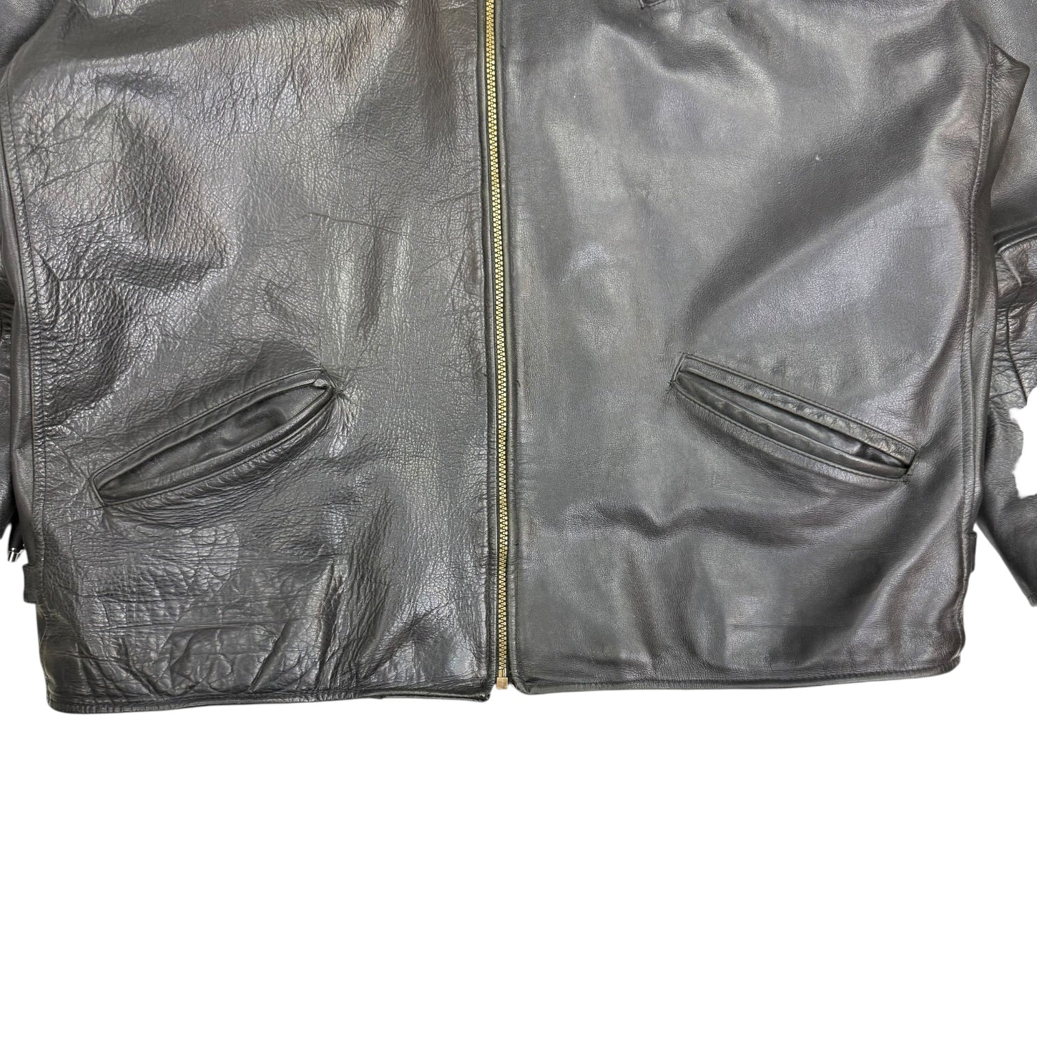 Vintage Retreat Outdoors Leather Jacket Black