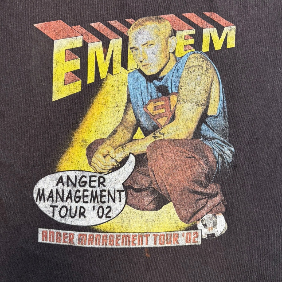 Vintage 2002 Eminem Anger Management Tour T-Shirt Black