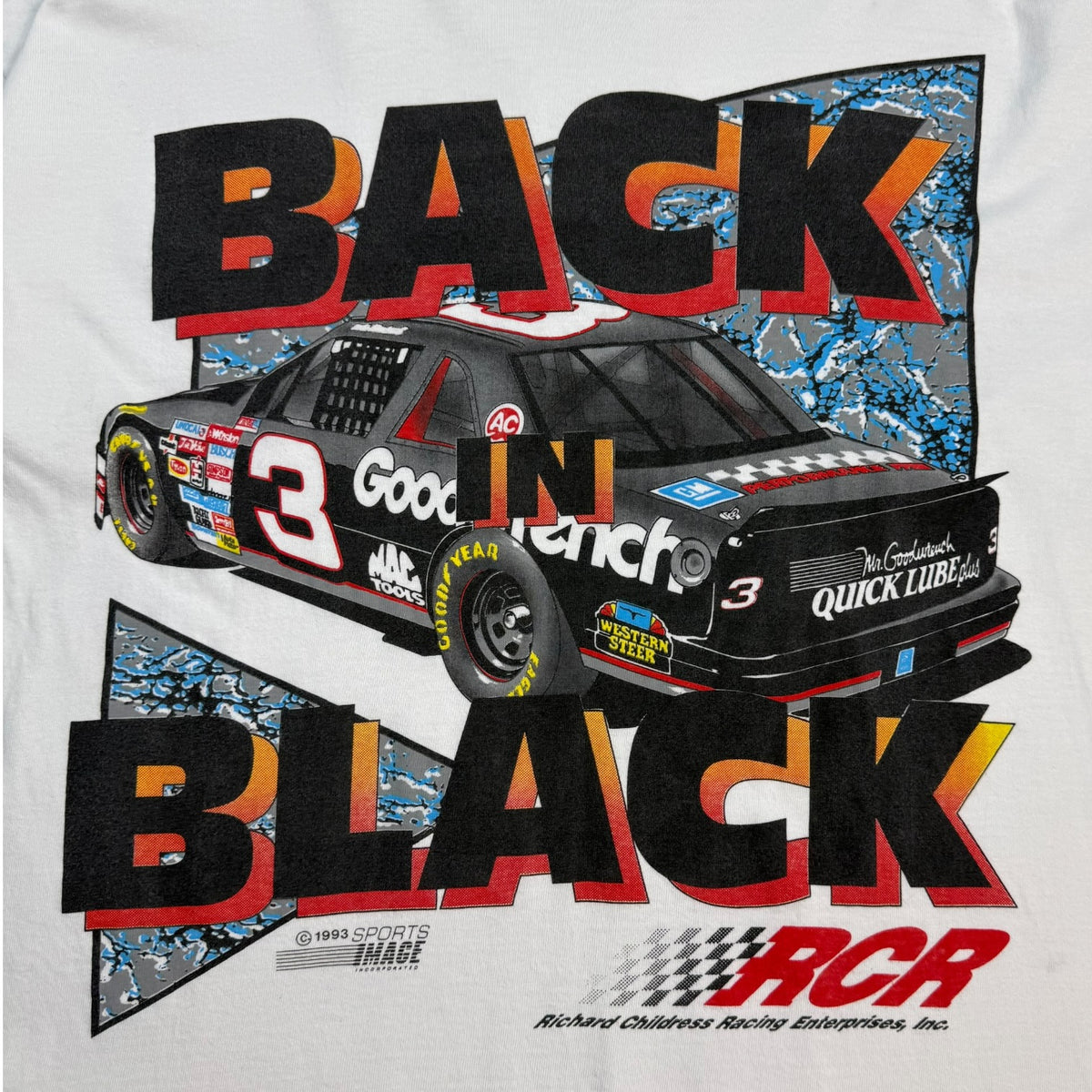 Vintage Dale Earnhardt “Back In Black” Tee White