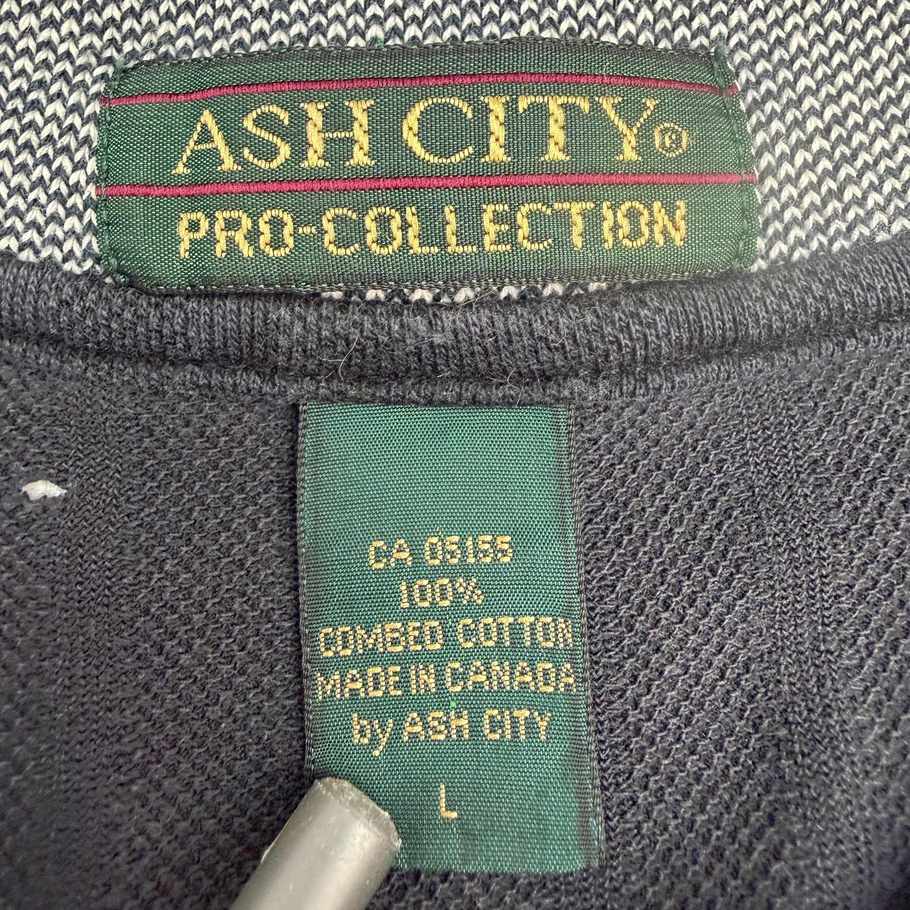 Vintage Ash City Pro Collection Polo Shirt Black