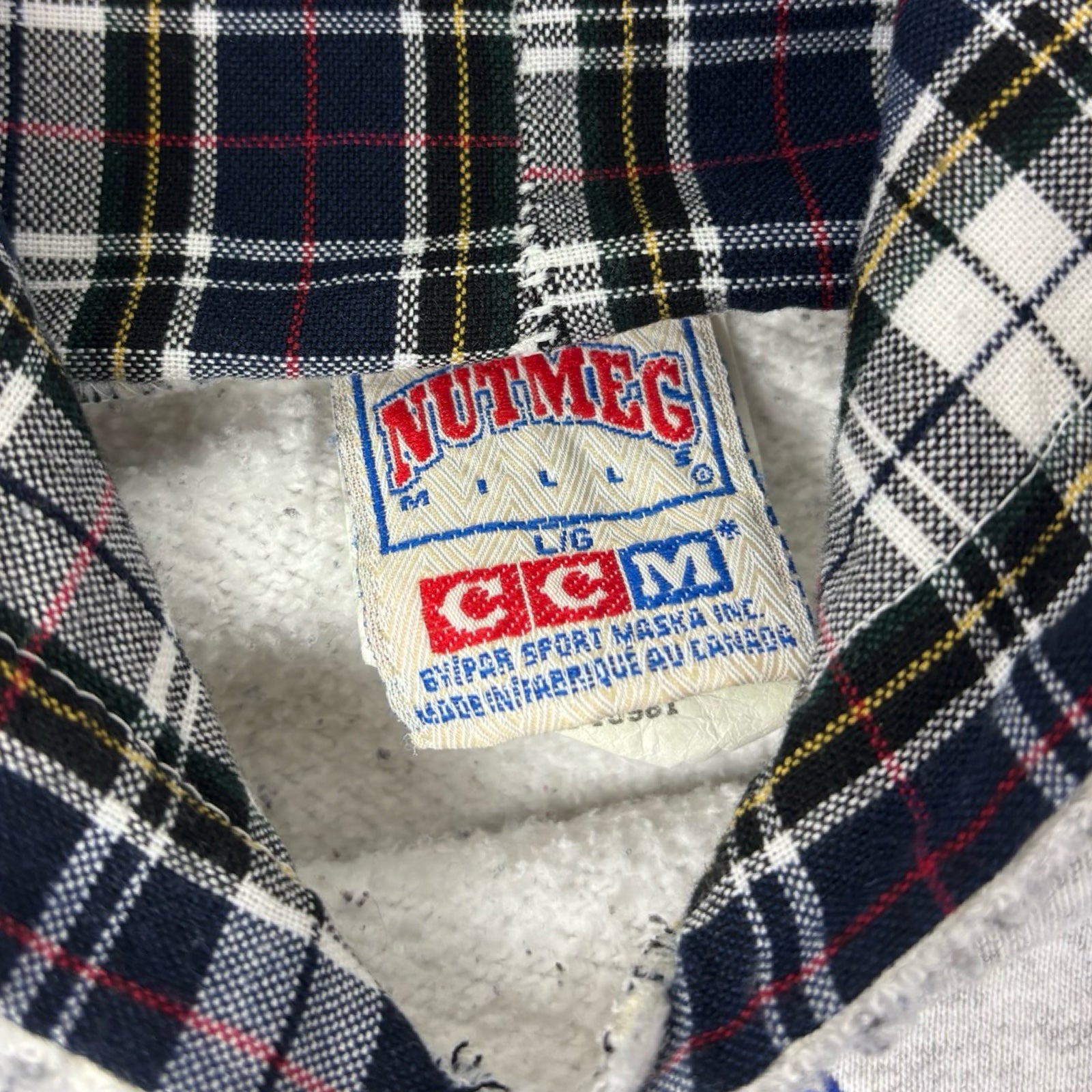 Vintage Nutmeg NBA Orlando Magic Plaid Pullover Hoodie Grey