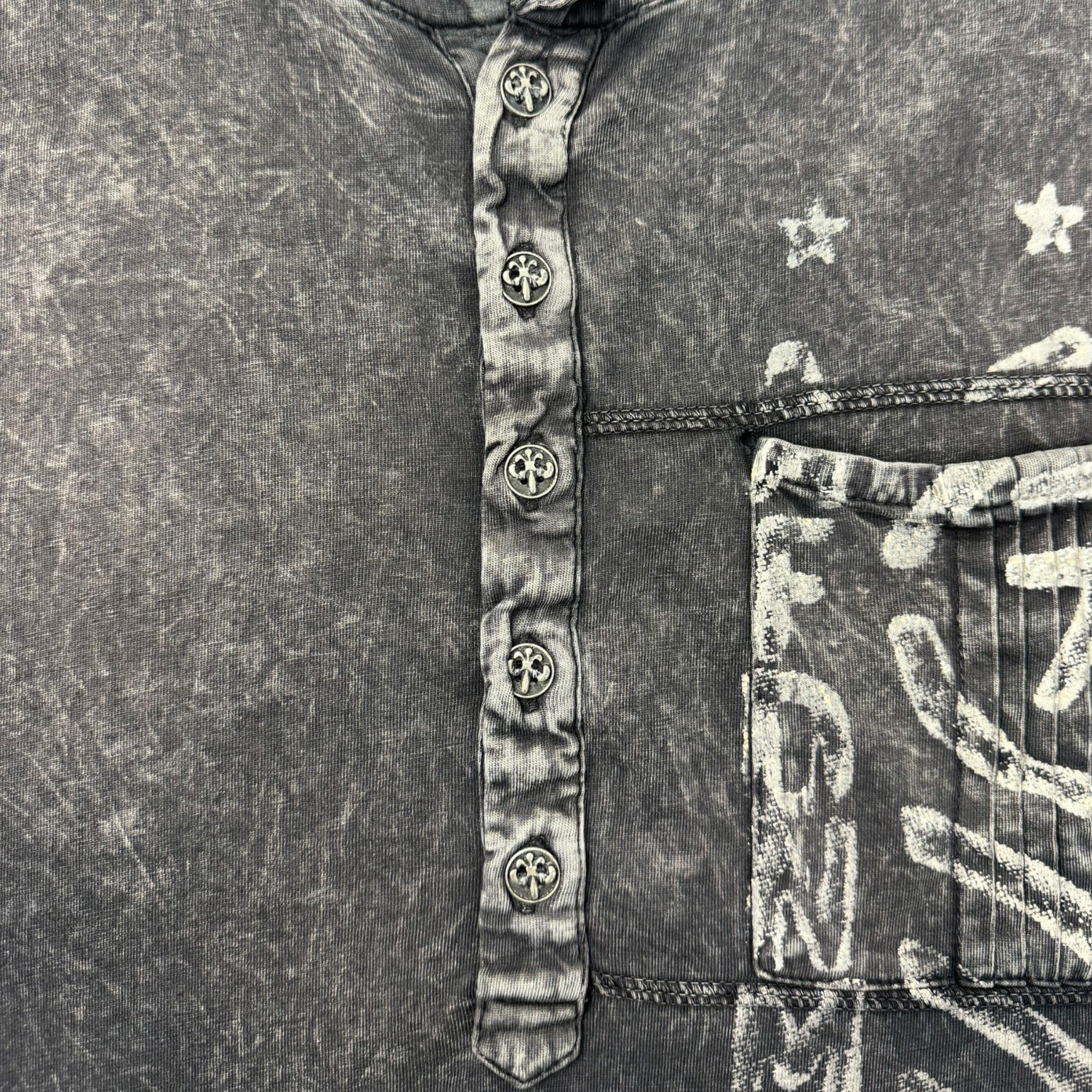 Vintage Y2K Affliction Henley Button Shirt