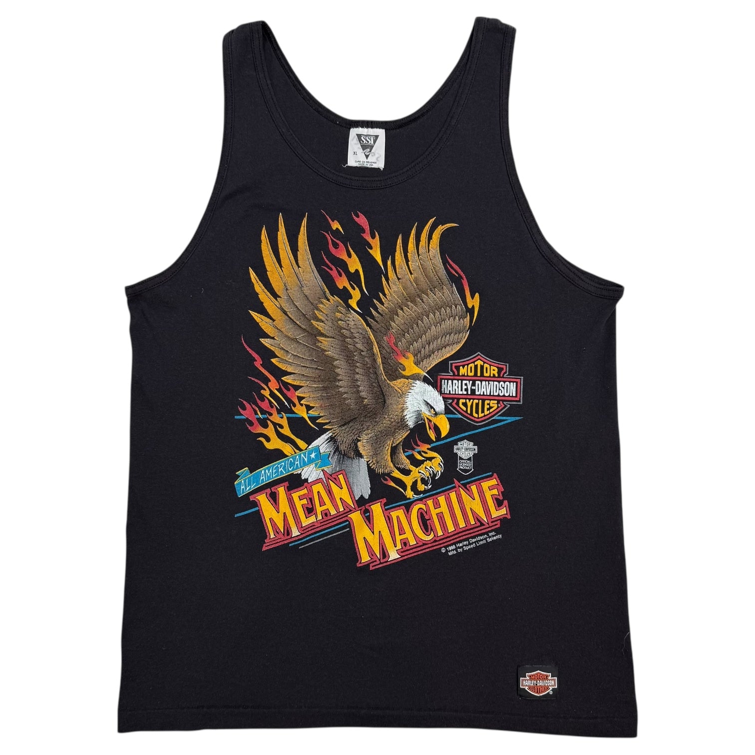 1988 Harley Davidson ‘Mean Machine’ Tank Top Black