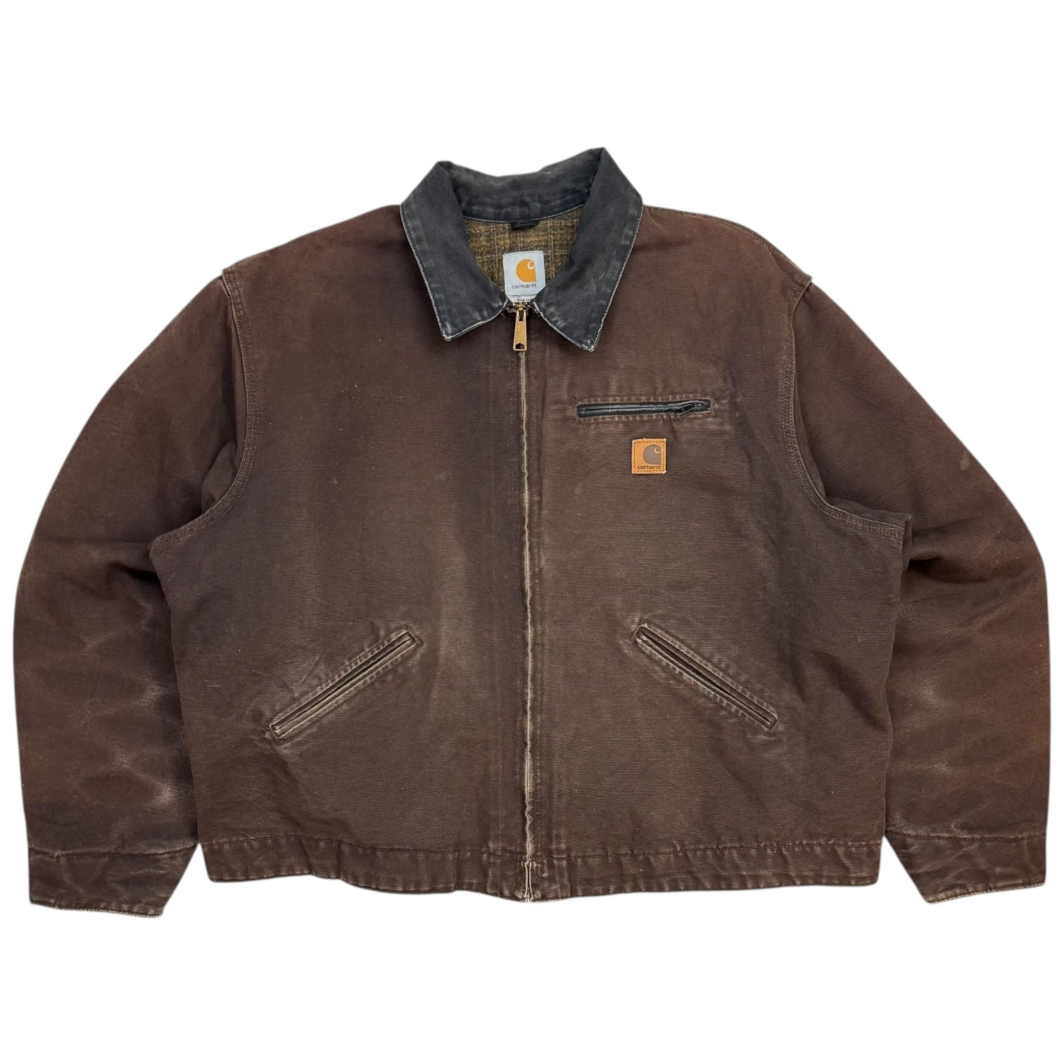 Vintage Carhartt Detroit Blanket Lined Jacket Brown