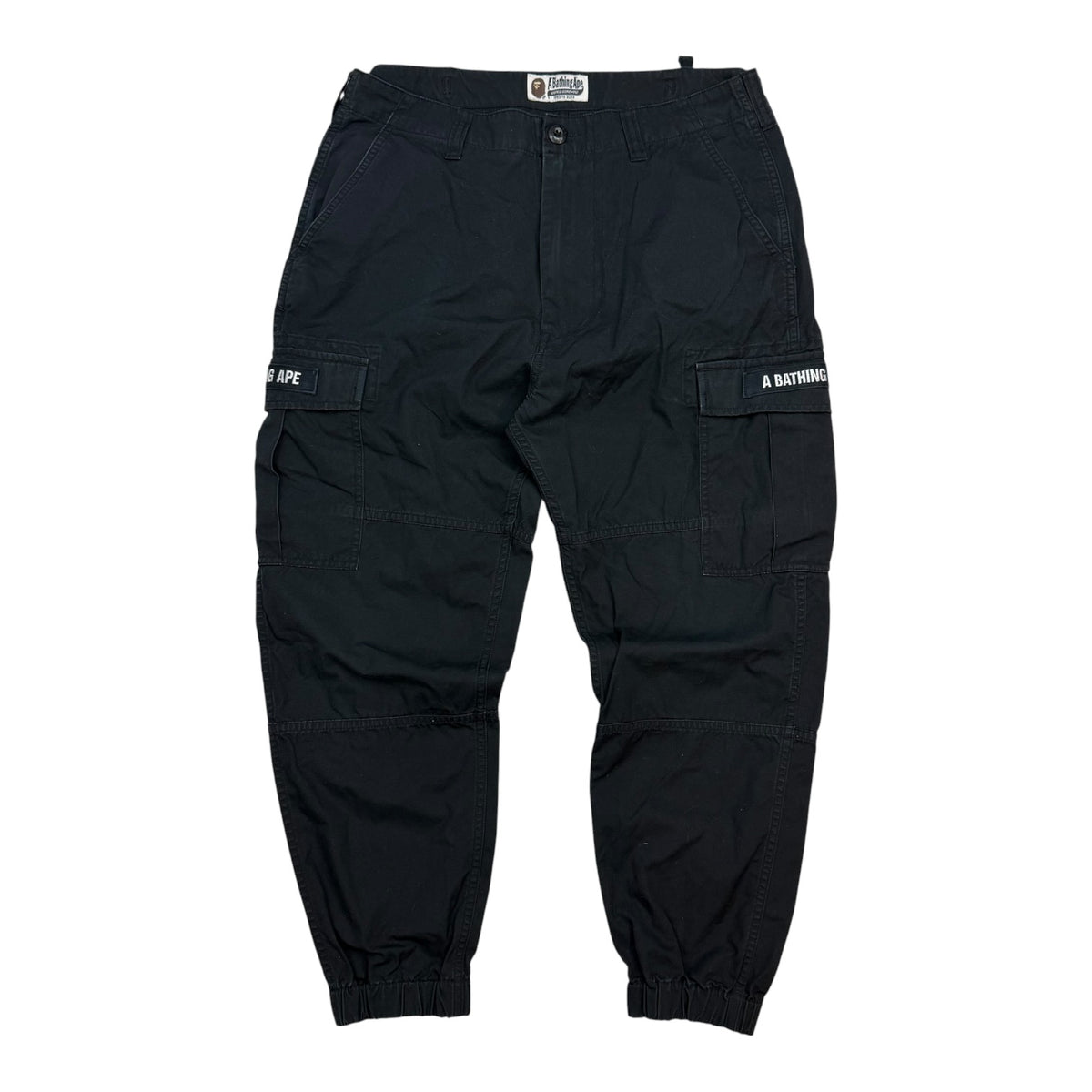 A Bathing Ape Bape Cargo Joggers Black