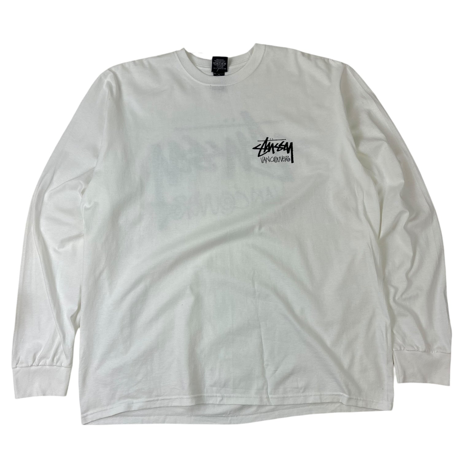 Stussy Vancouver Chapter Long Sleeve T-Shirt White