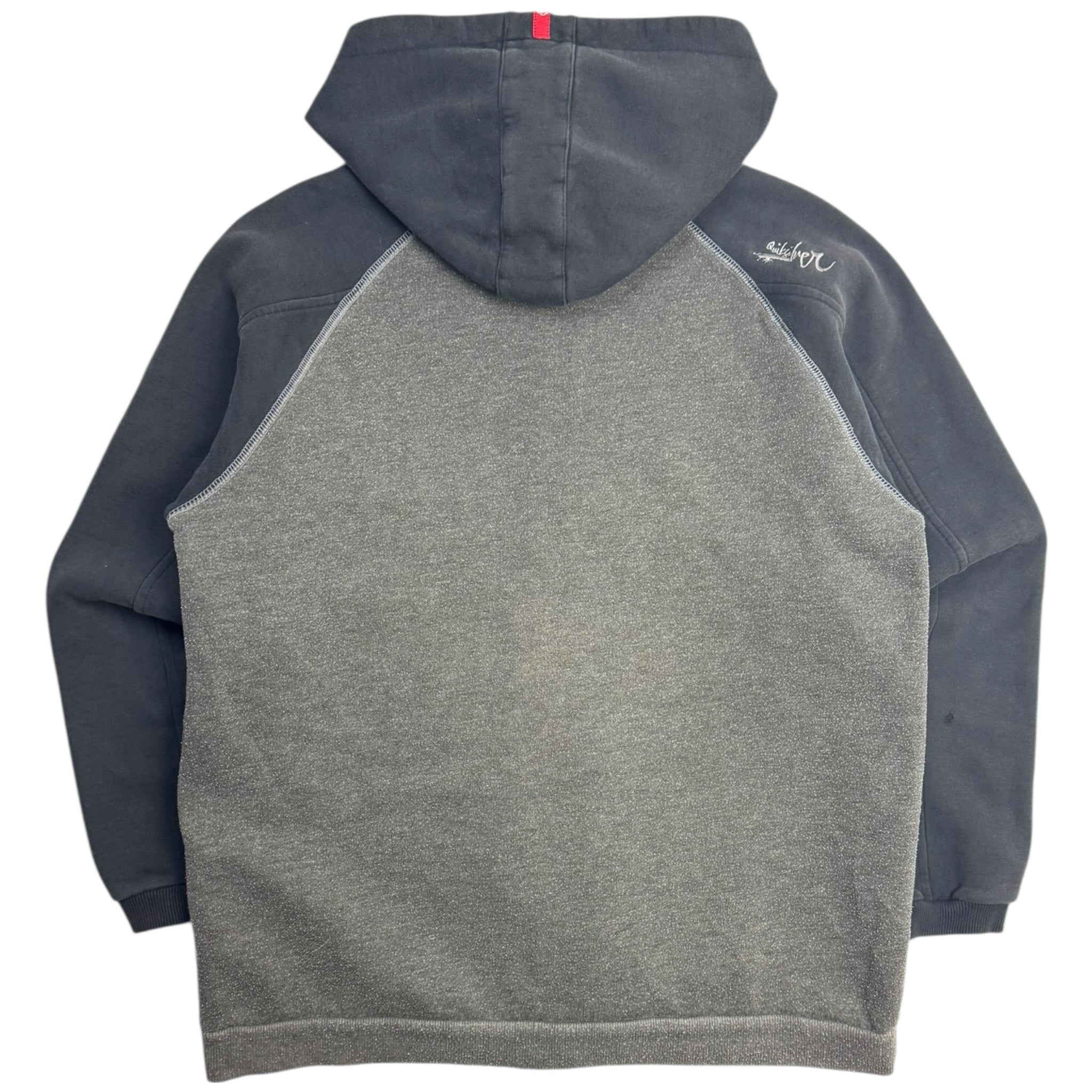 Y2K Quiksilver Zip Up Hoodie Grey/Black