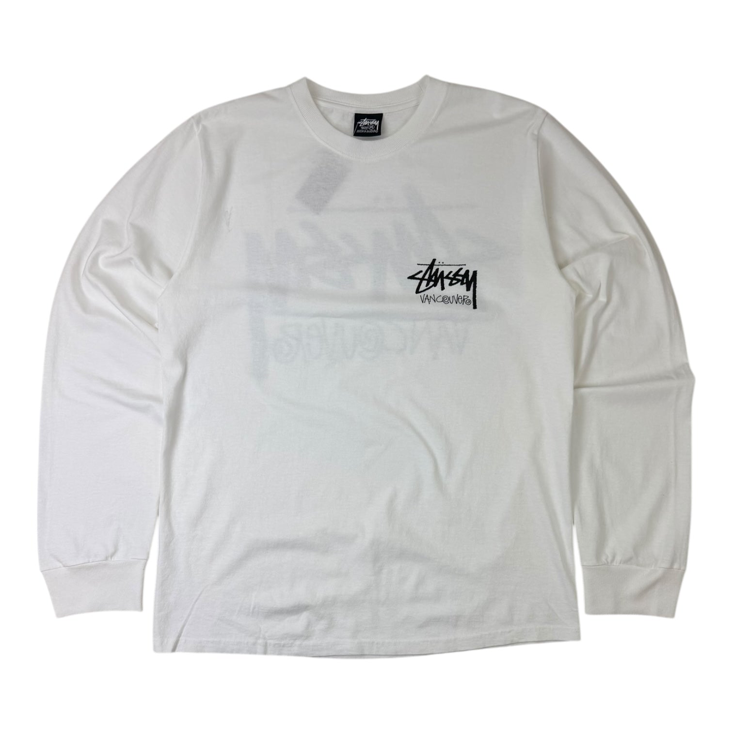 Stussy Vancouver Chapter Long Sleeve Shirt White