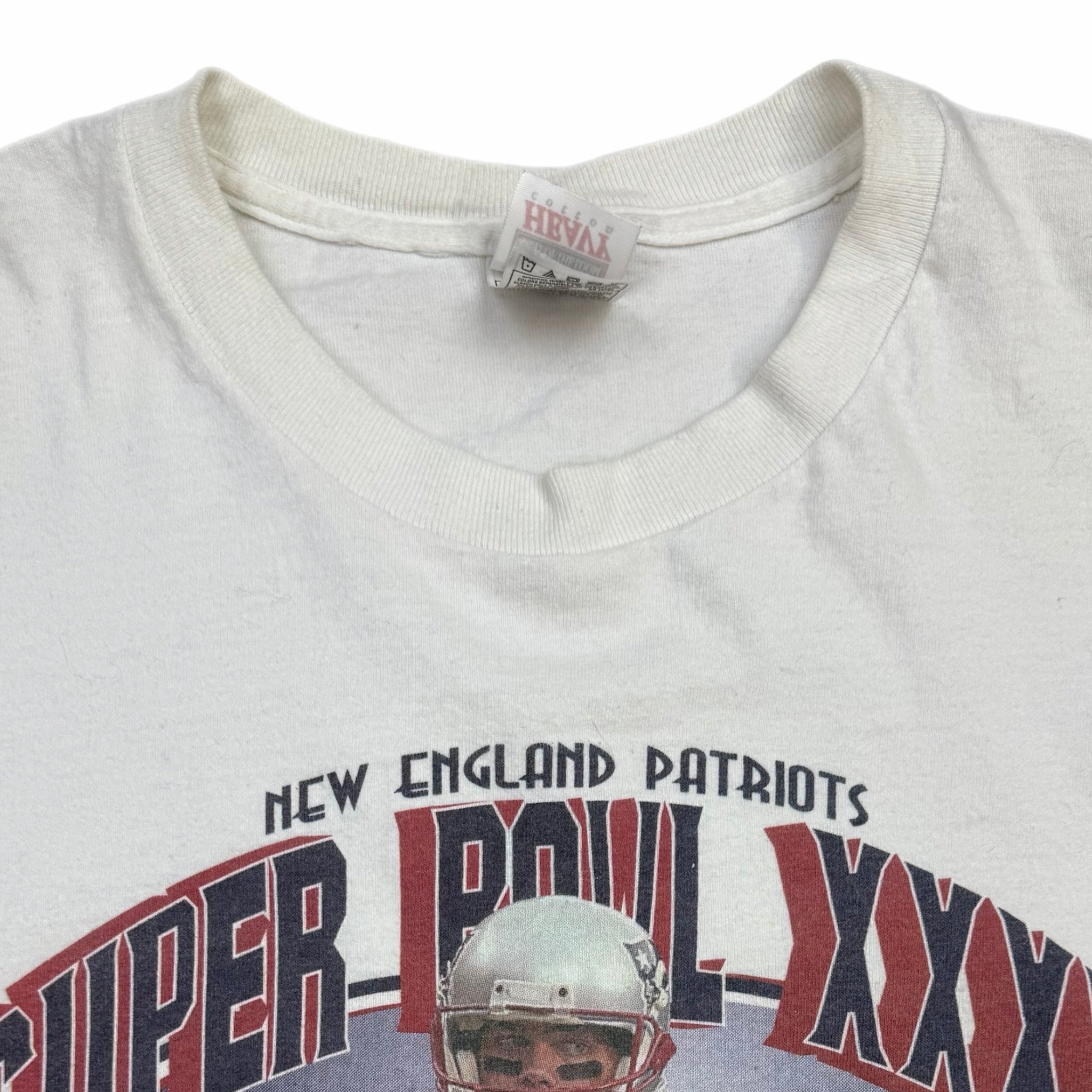 2002 Tom Brady New England Patriots Champions Tee White