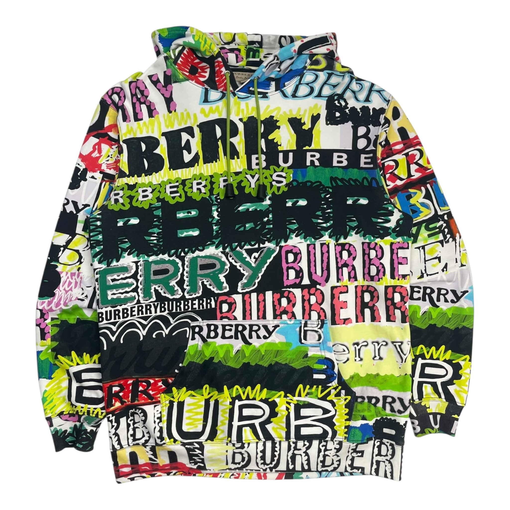 Burberry Harrington Pop Graffiti Oversized Hooded Sweatshirt