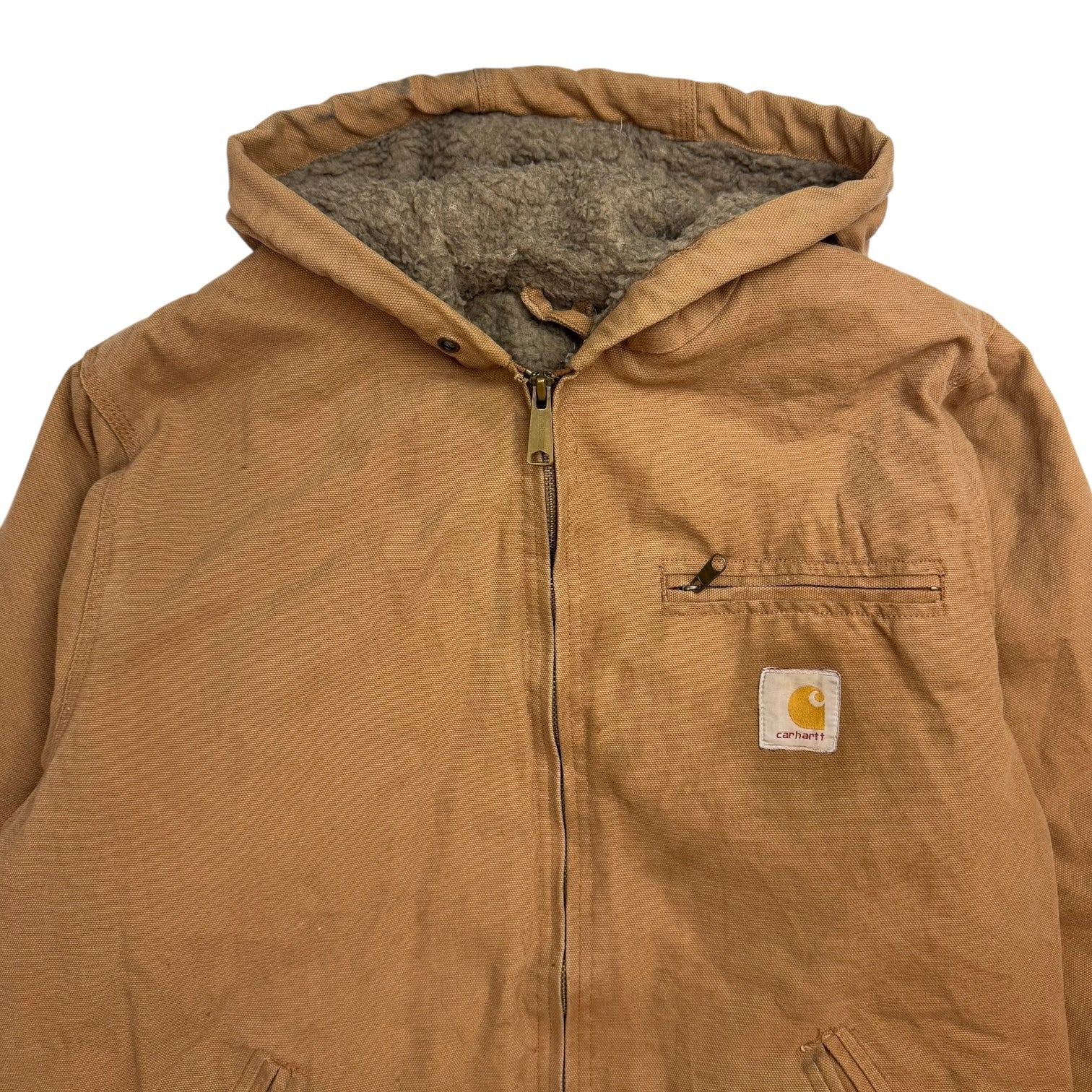 Vintage Carhartt Detroit Sherpa Lined Jacket Tan