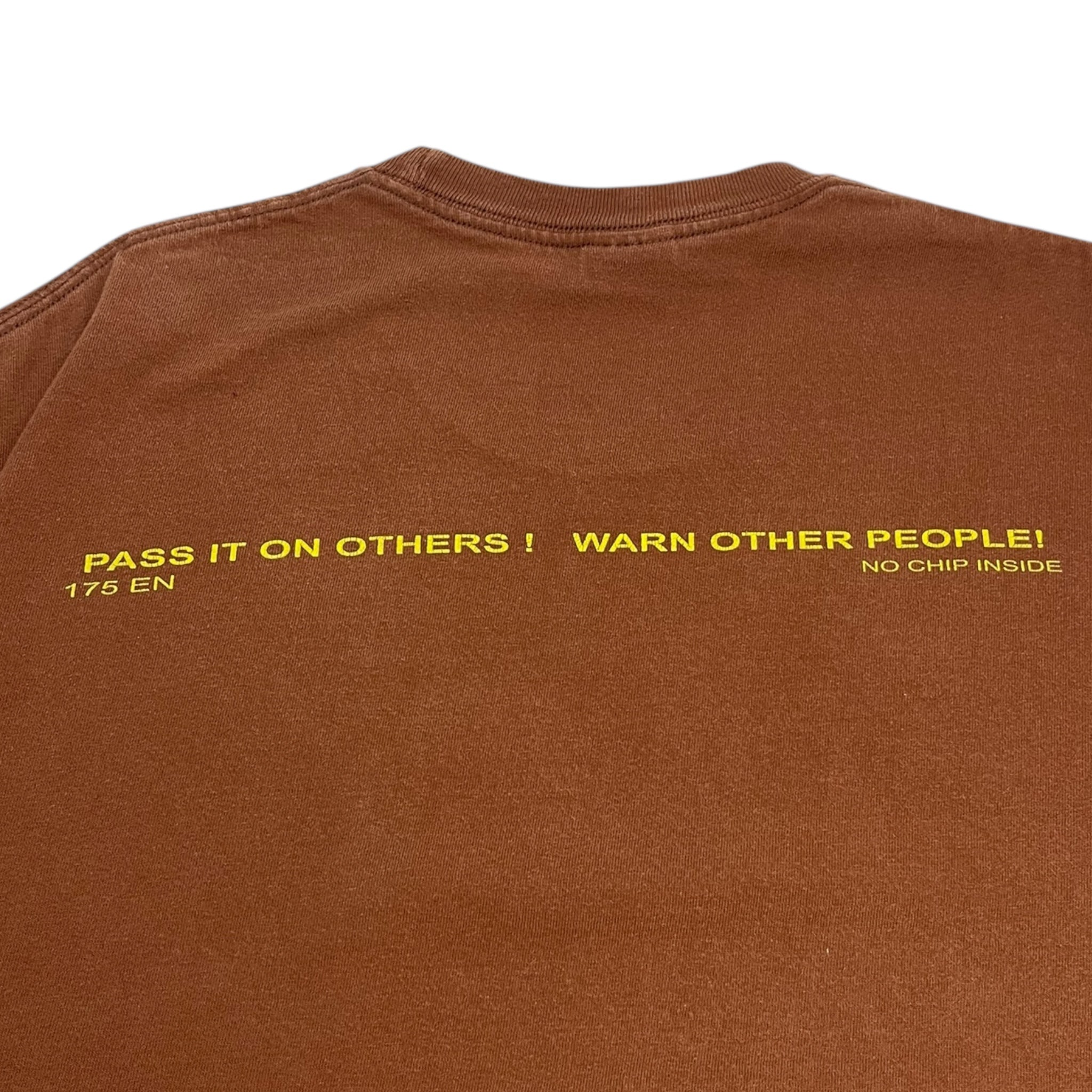 Supreme Warning T-Shirt Brown