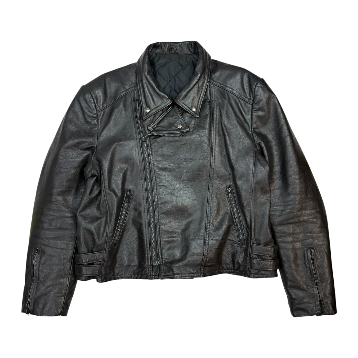 Vintage Rider Leather Jacket Black