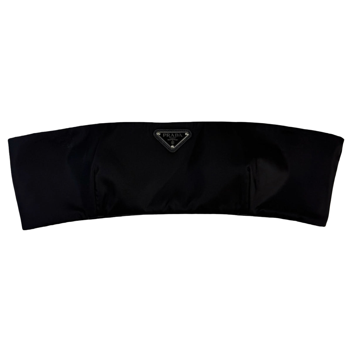 (W) Prada Re-Nylon Bandeau Bra Top Black