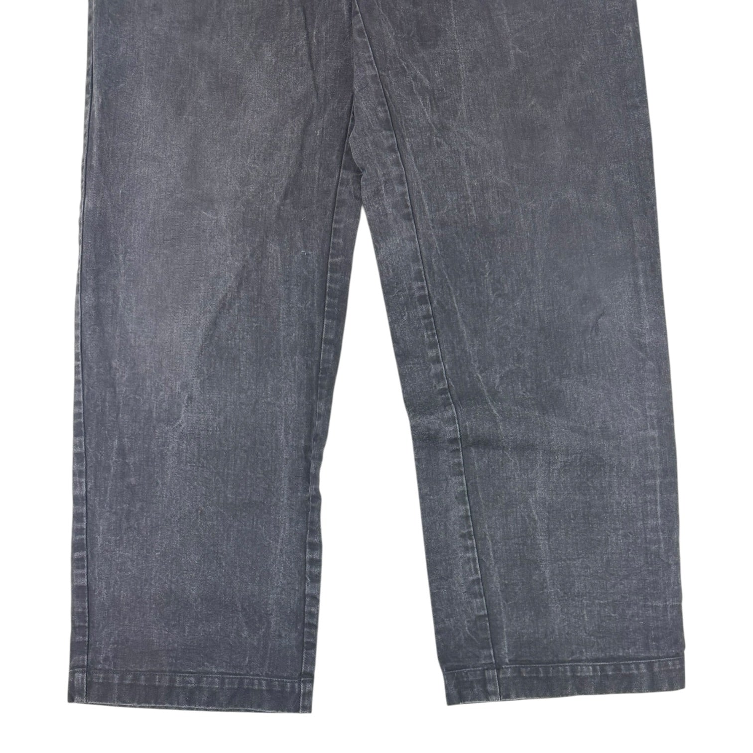 Noah NYC Single-Pleated Washed Cotton-Twill Trousers Washed Black