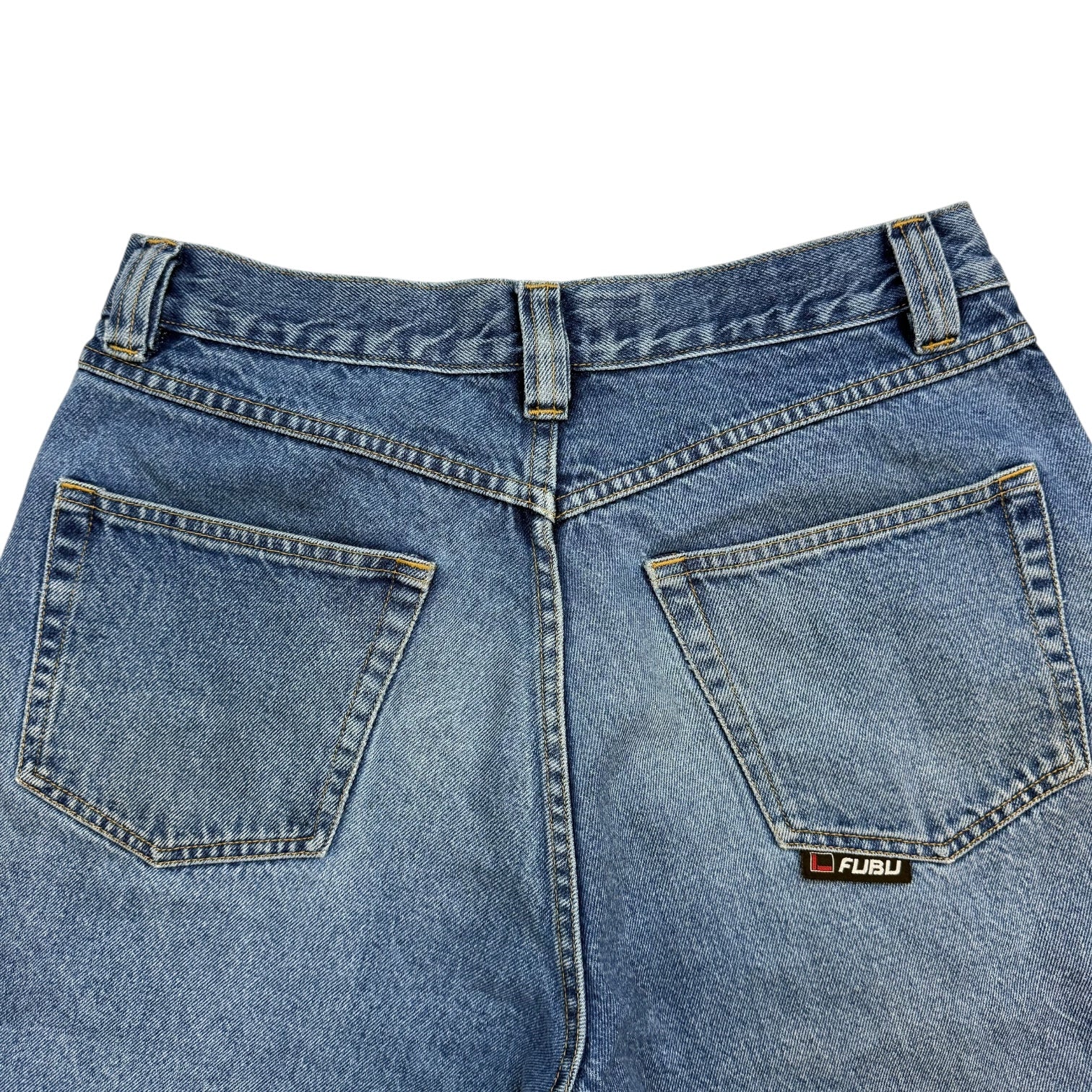 Vintage Fubu The Collection Wide Fit Denim Pants Medium Wash