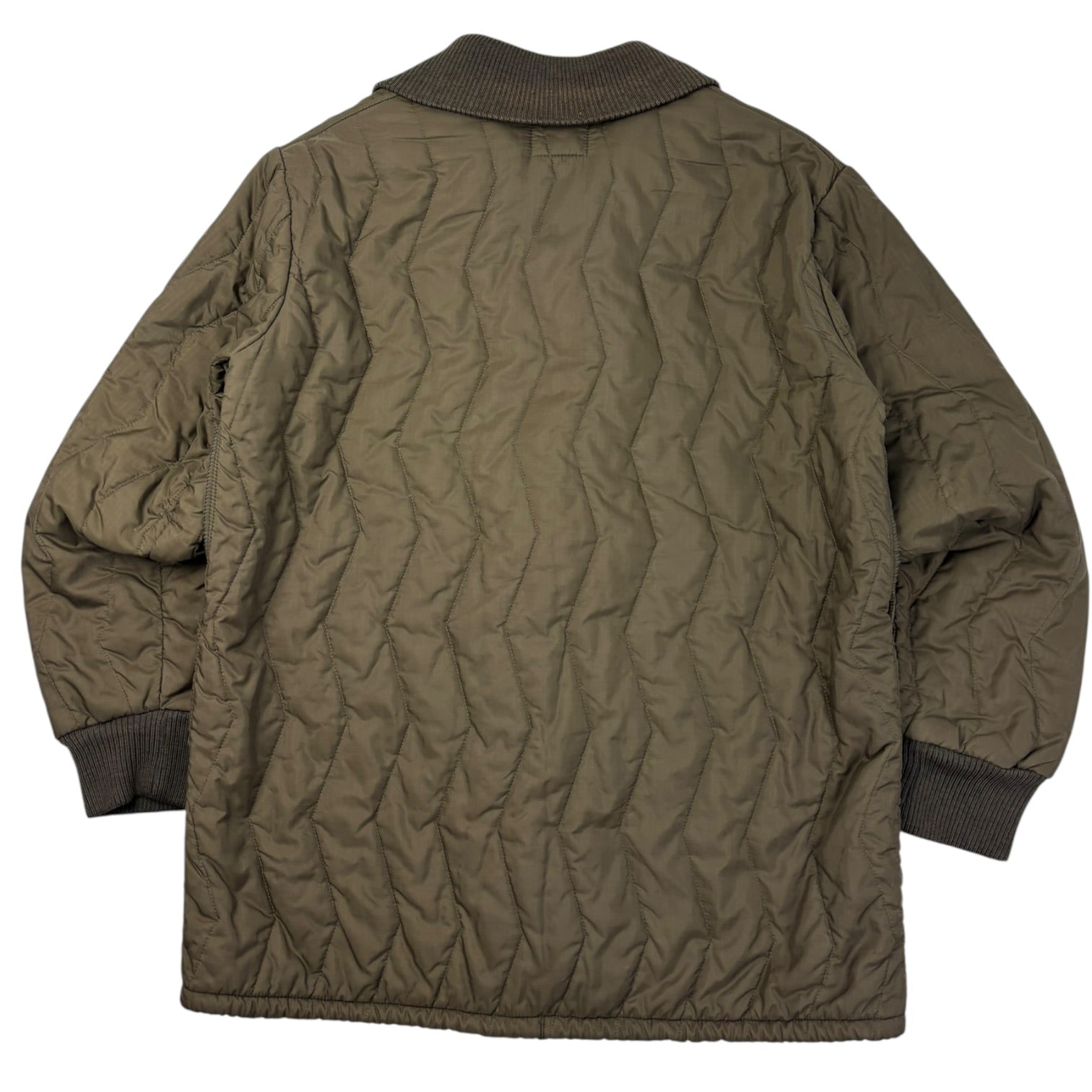 1995 Military Quilted Nylon Jacket Olive Green