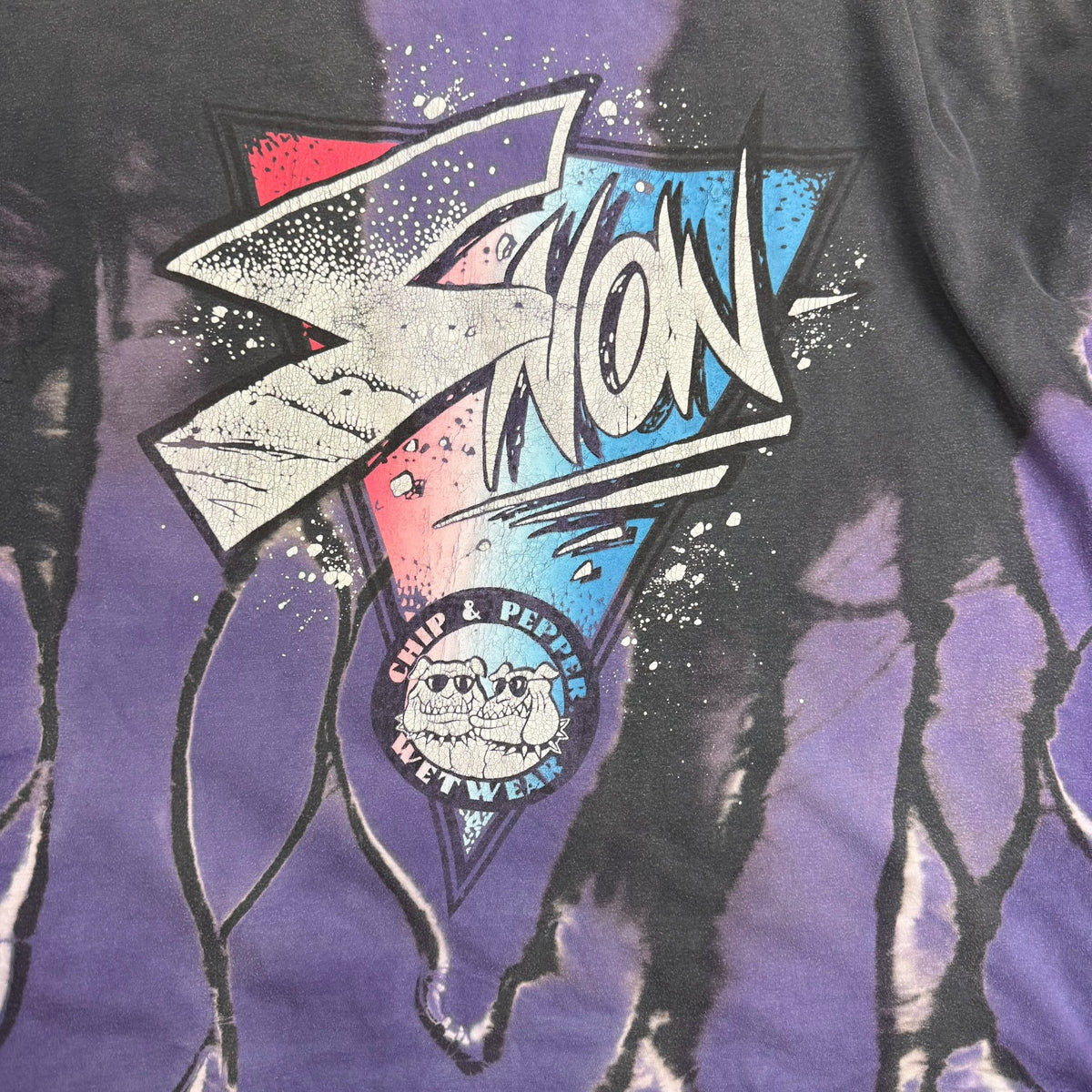 Vintage Chip And Pepper Wetwear Tie Dye L/S Tee Purple