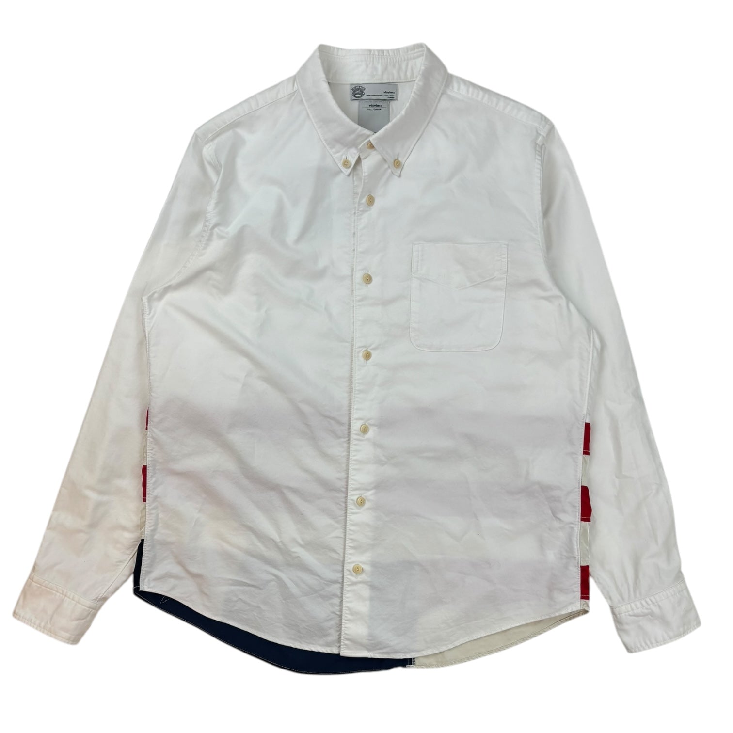 Visvim American Flag Button-Up Shirt White