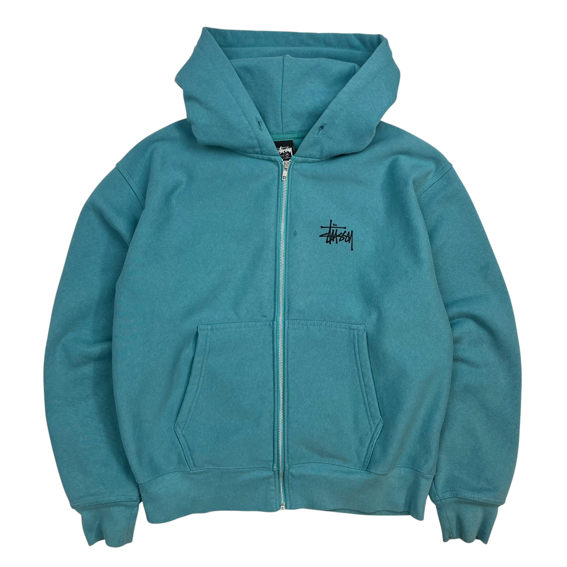 Stussy Basic Zip Up Hoodie Teal