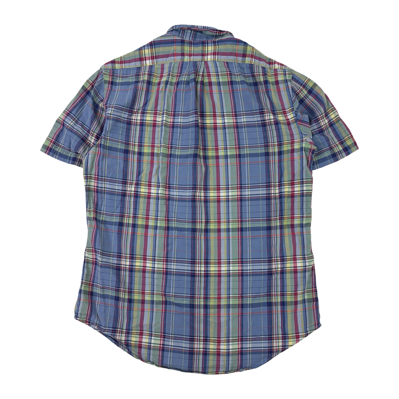 Ralph Lauren Plaid Short Sleeve Button Up Blue