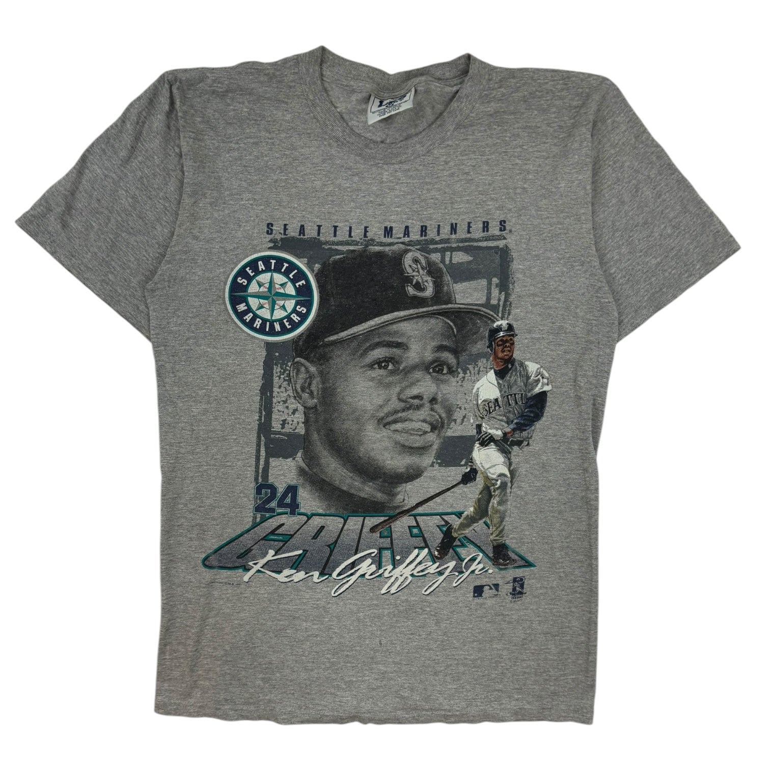 Vintage 1997 Seattle Mariners Ken Griffey Jr. T-Shirt Grey