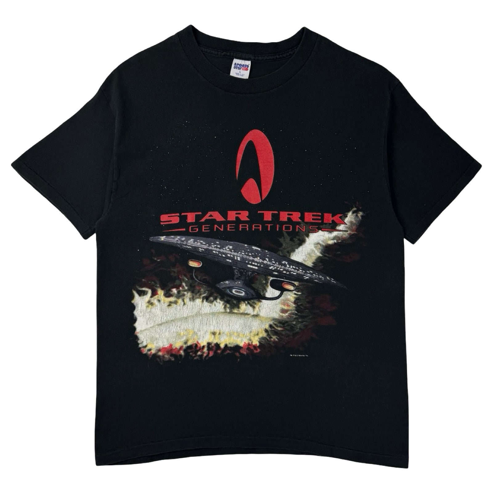 1994 Star Trek Generations T-Shirt Black