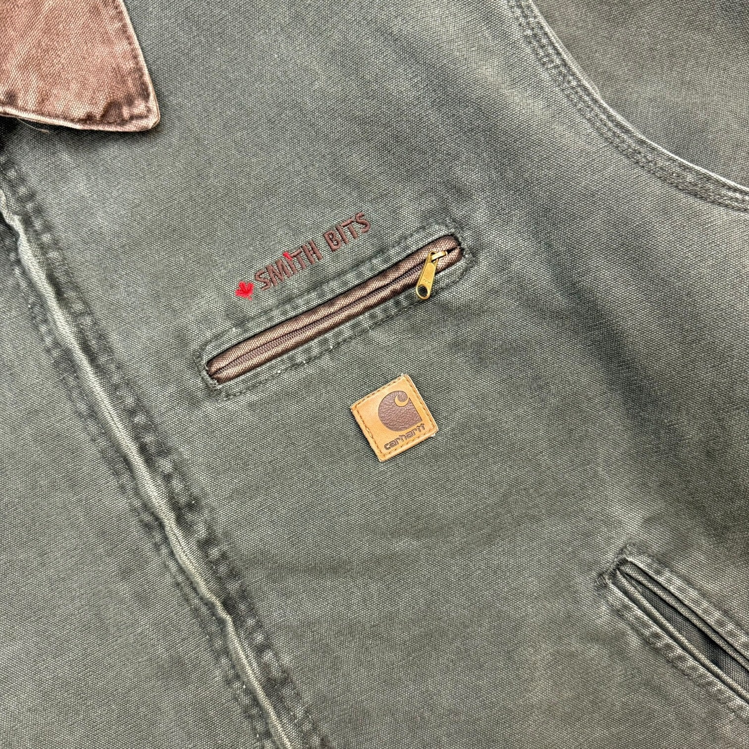 Vintage Carhartt Detroit Blanket Lined Jacket Moss Green