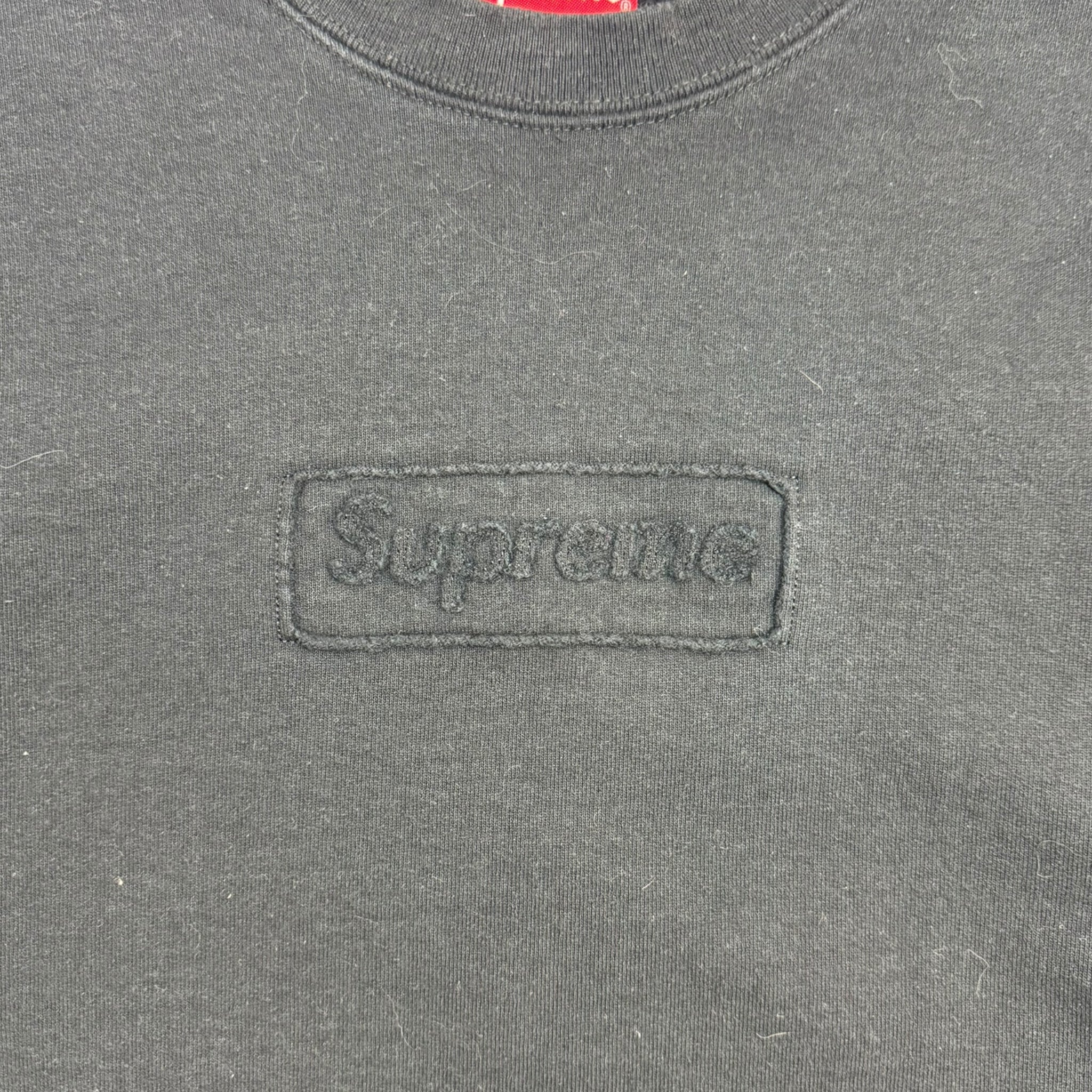 Supreme Cutout Logo Crewneck Black