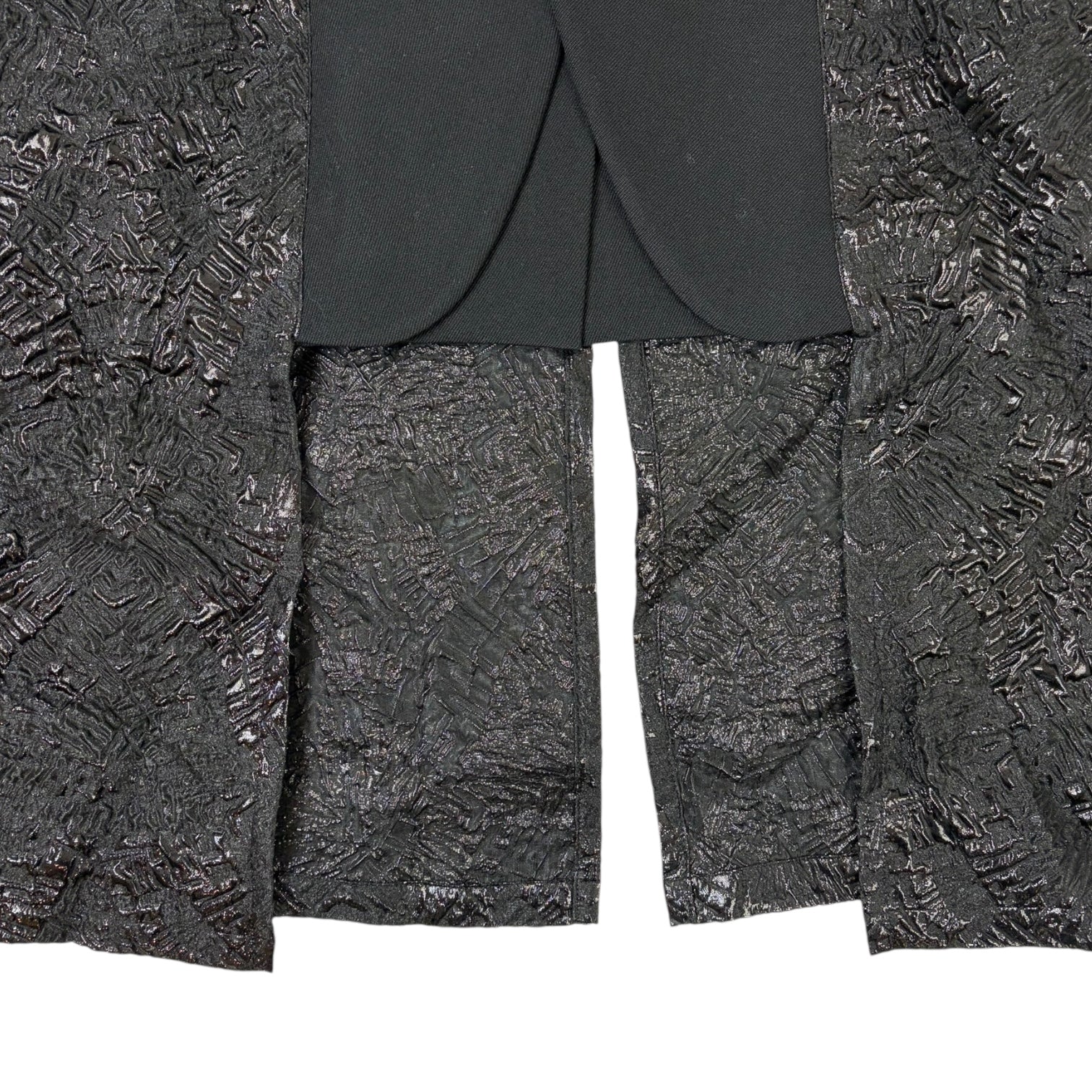 (W) Comme Des Garçons Double-Layered Reversible Lace Blazer Black