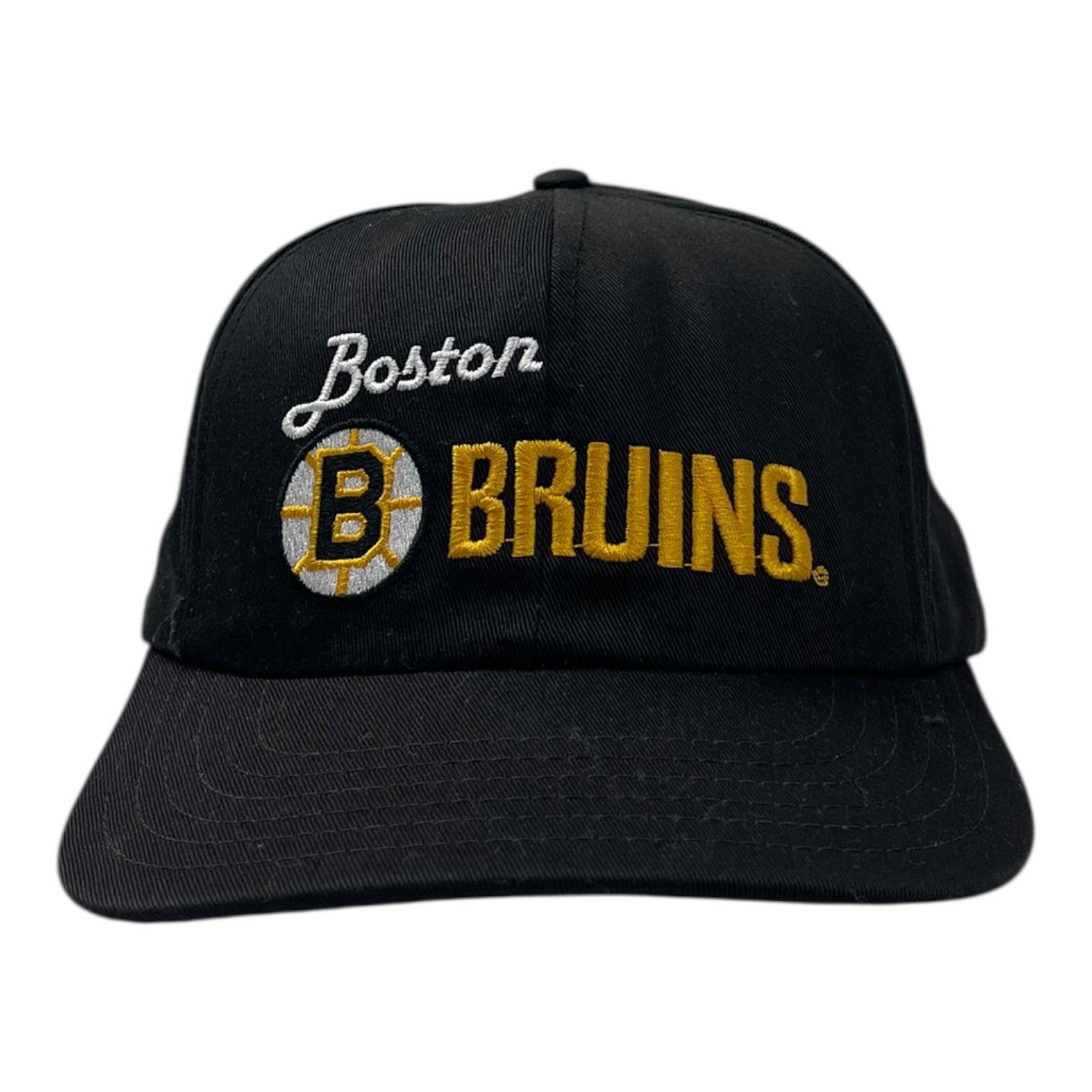 Vintage CCM Boston Bruins Snap Back Hat Black