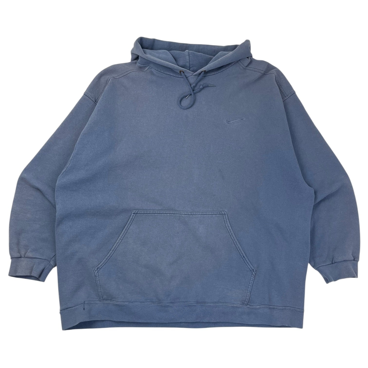 Vintage Nike Tonal Pocket Swoosh Hoodie Blue